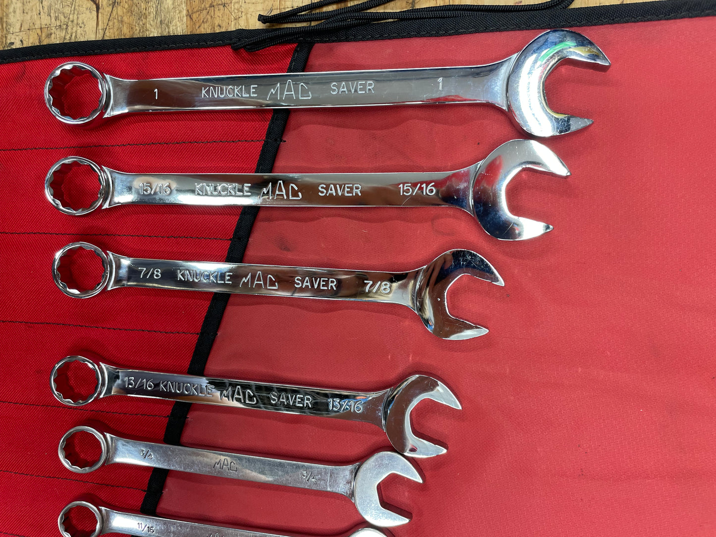 Mac SAE Short Pattern Combo Wrench Set 11pc 3/8”-1” USA