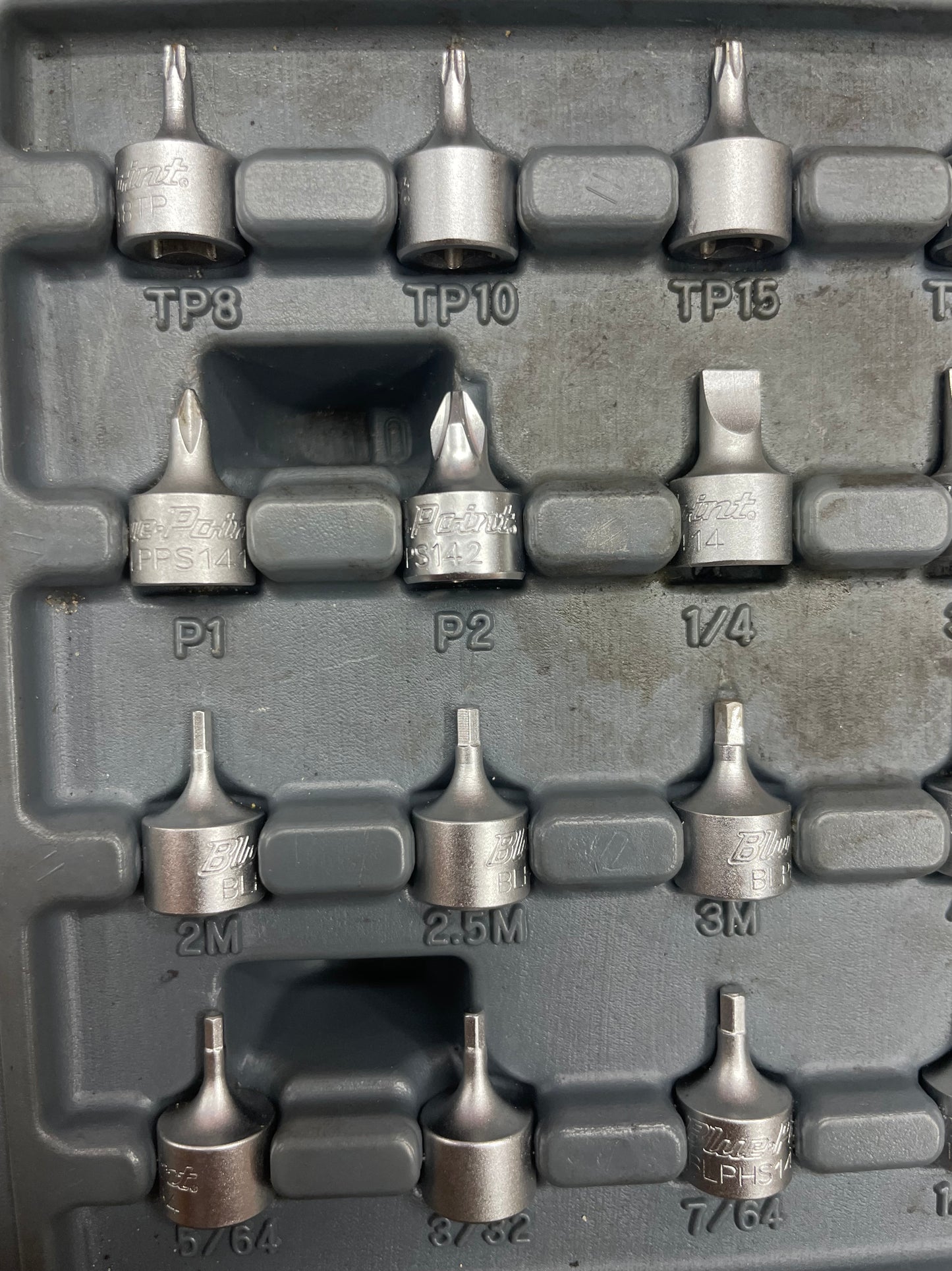 Blue Point Stubby Low Profile Bit Socket Set Torx/Hex/Phillips/Etc BLPBSS40