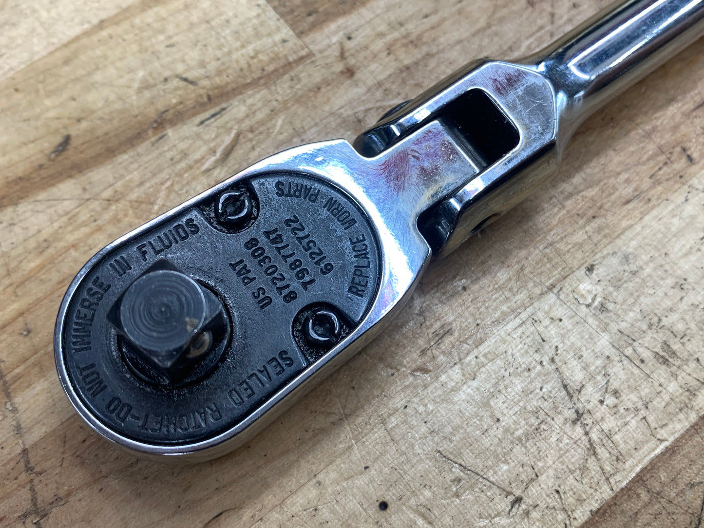 Snap On 3/8" Flex Head Ratchet Red Hard Handle FHLFD80A