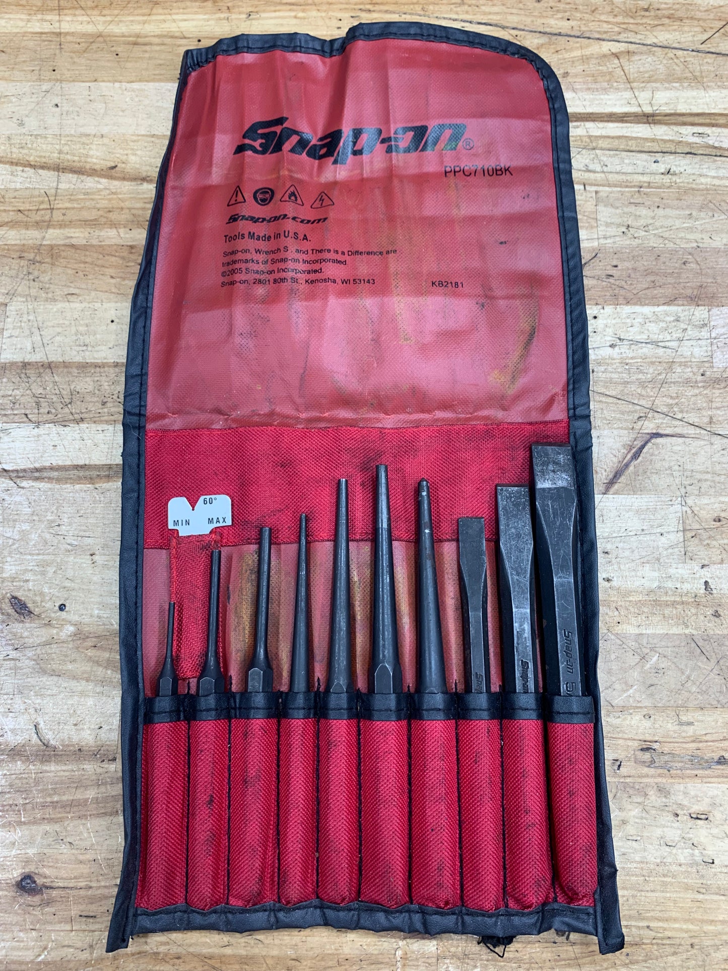 Snap On Punch/Chisel Set 10pc. PPC710BK