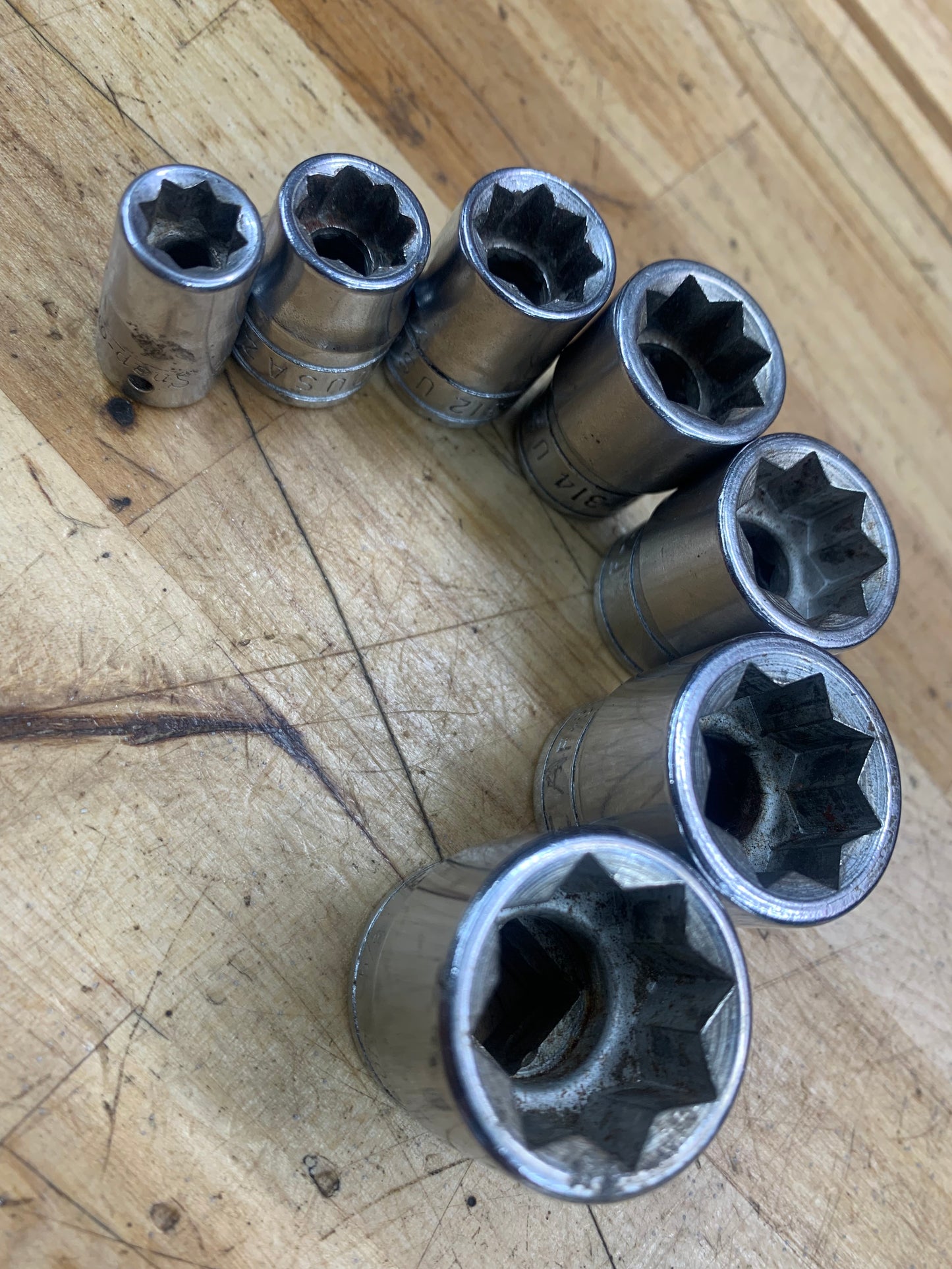 Snap On 8 Point Sockets 7pc. VINTAGE