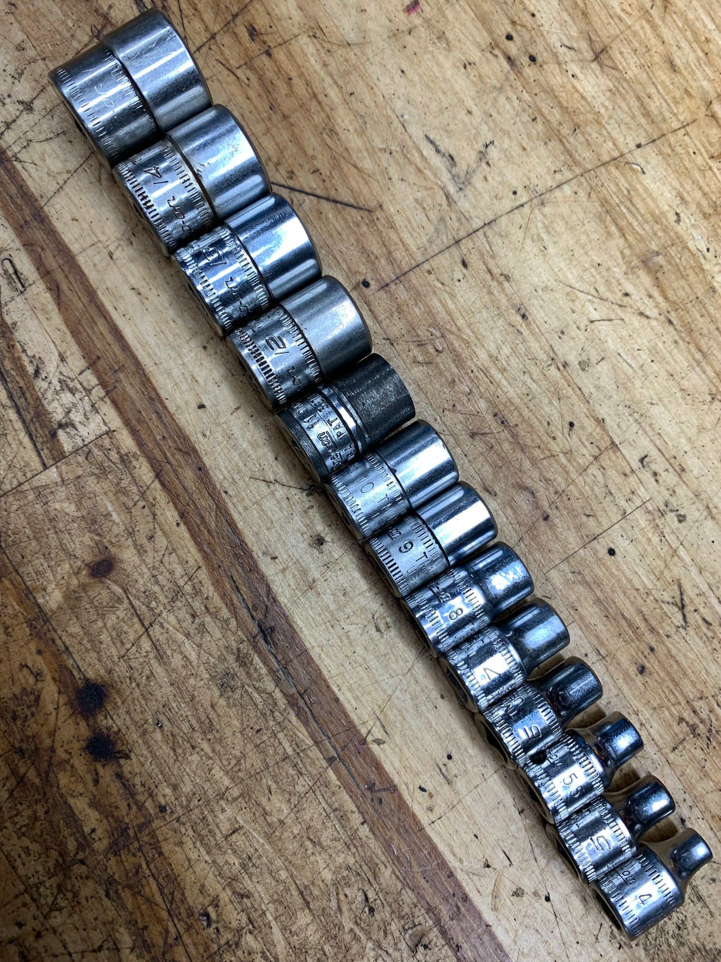 Snap On 1/4" Shallow Socket Set Metric 13pc USA 113TMMY