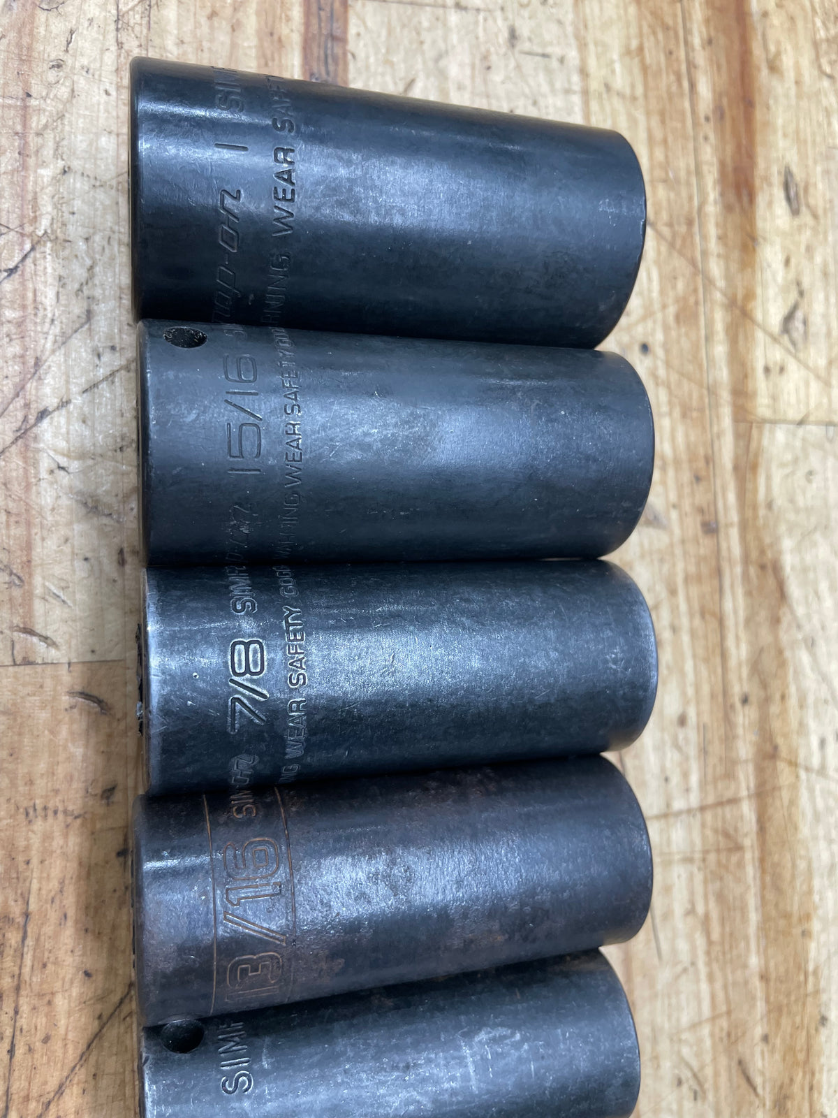 Snap On 3/8” SAE Deep Impact Socket Set 12pc. 5/16”-1” USA 212SIMFYA
