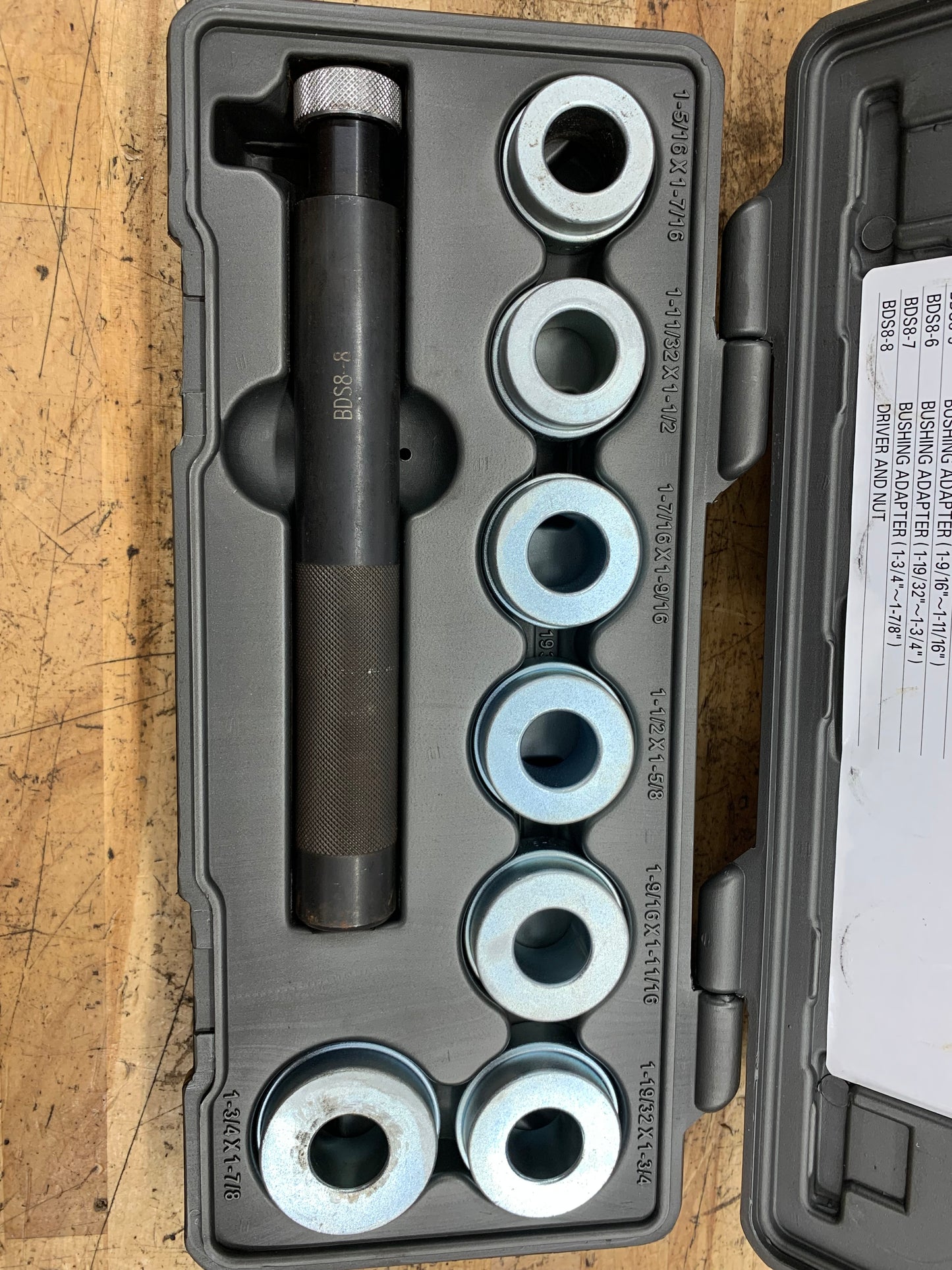 Matco Bushing Driver Set 8pc BDS8
