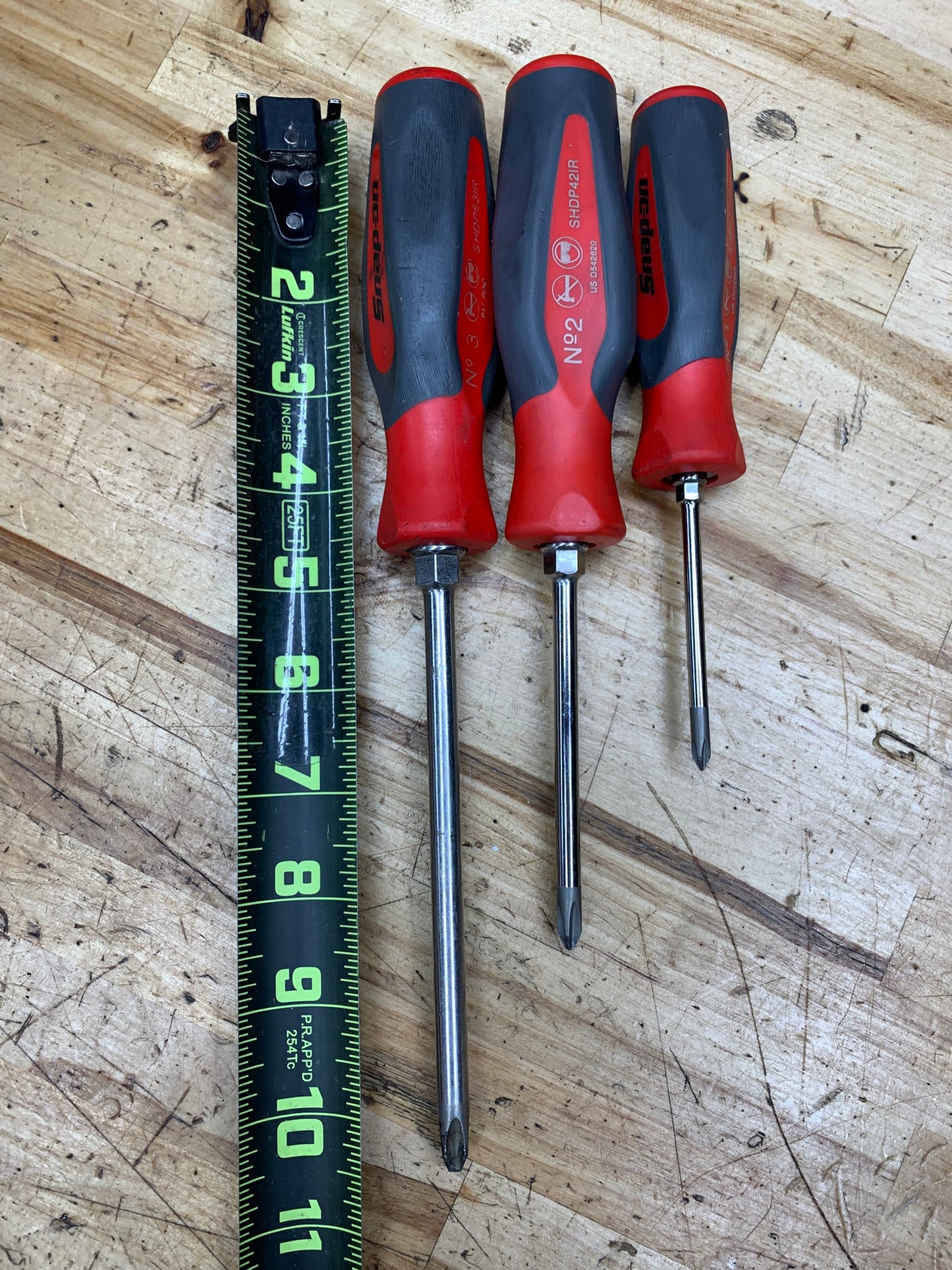 Snap On 3pc Phillips Hard Instinct Handle Screwdriver Set USA