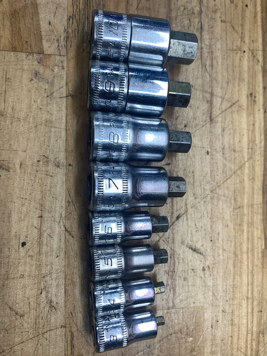 Snap On Stubby Hex Metric socket set 8pc 208EFTAMXSY