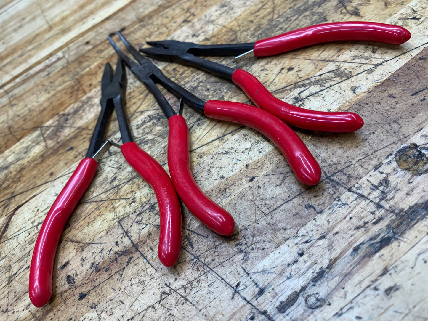 Mac Tools Mini Long Pliers 3pc: Needle Nose, Bent NN, Duckbill