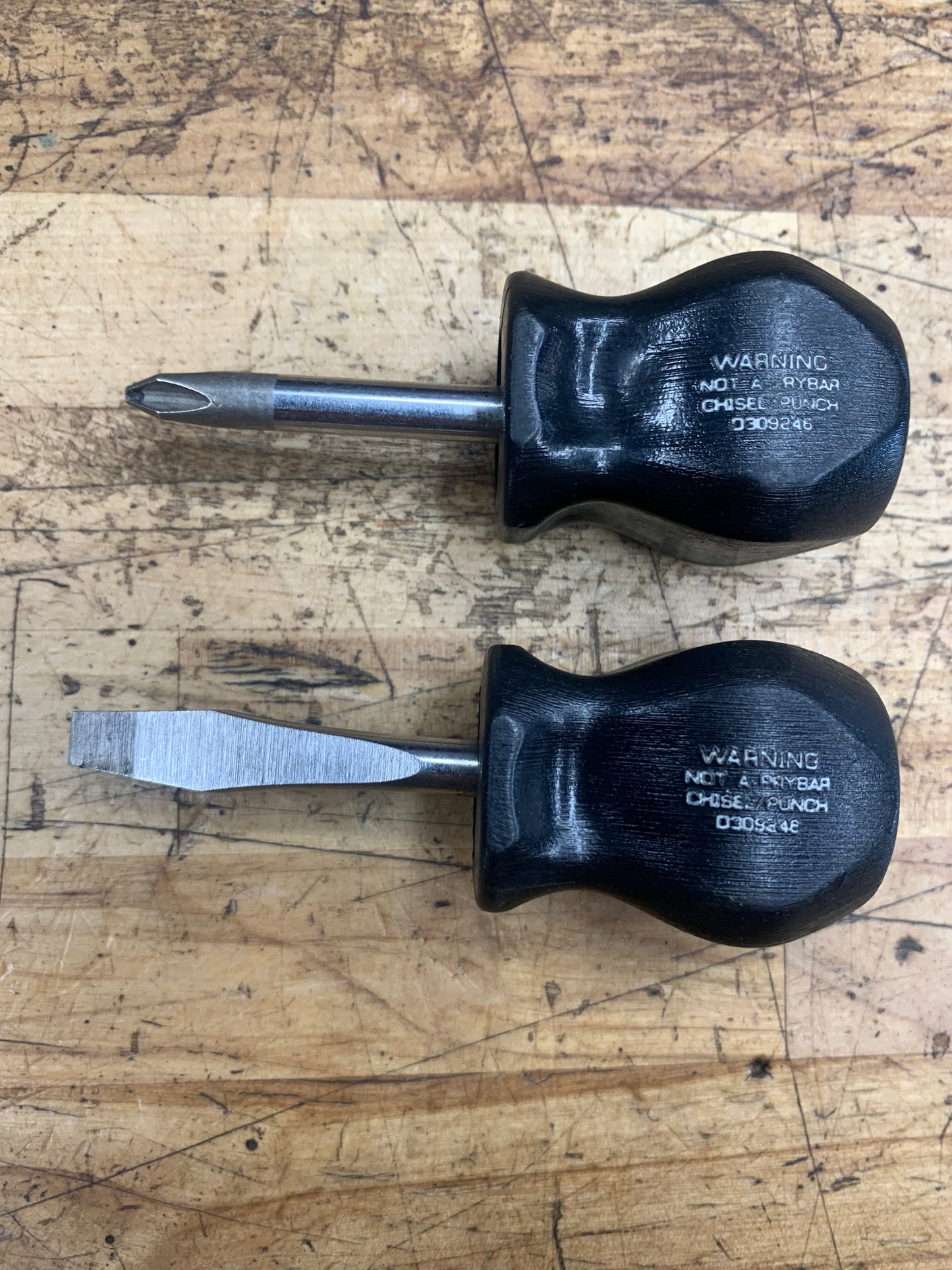 Snap On Stubby Screwdriver Set No.2 Phillips & Flathead Hard Handle USA