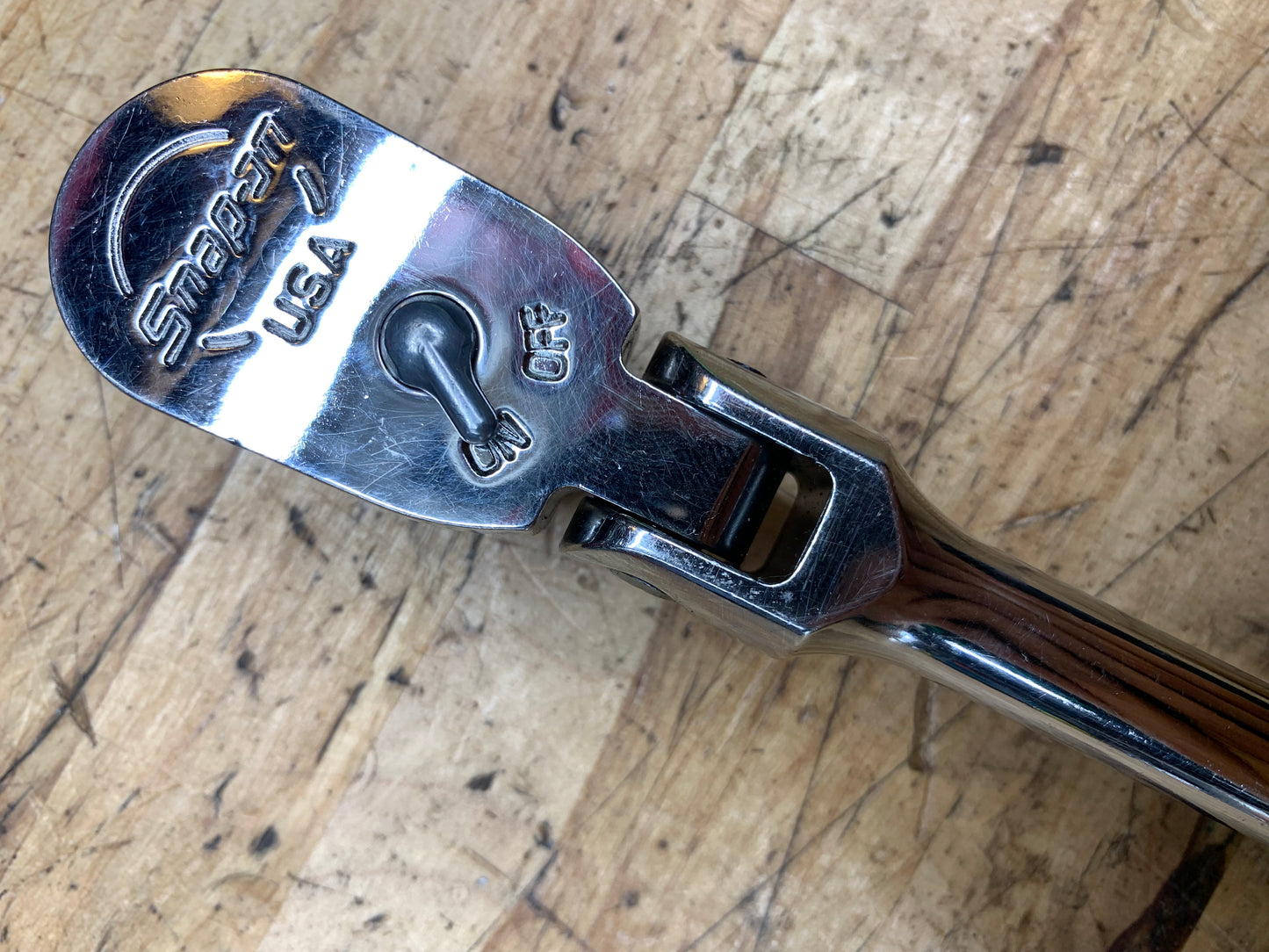 Snap On 3/8” Flex Head Chrome Ratchet FLF80A USA