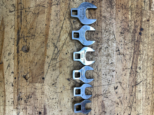 Snap On 3/8" SAE Crowsfoot Socket Set 6pc USA