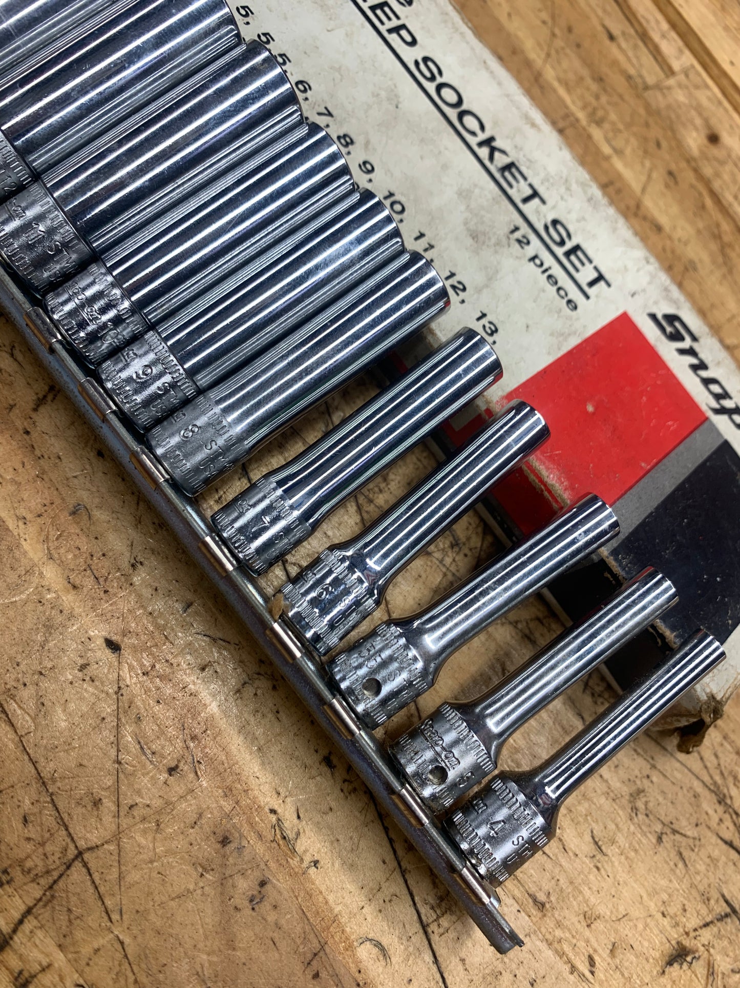 Snap On 1/4" Metric Vintage Deep Socket Set 12pc USA EXCELLENT CONDITION 112STMMY