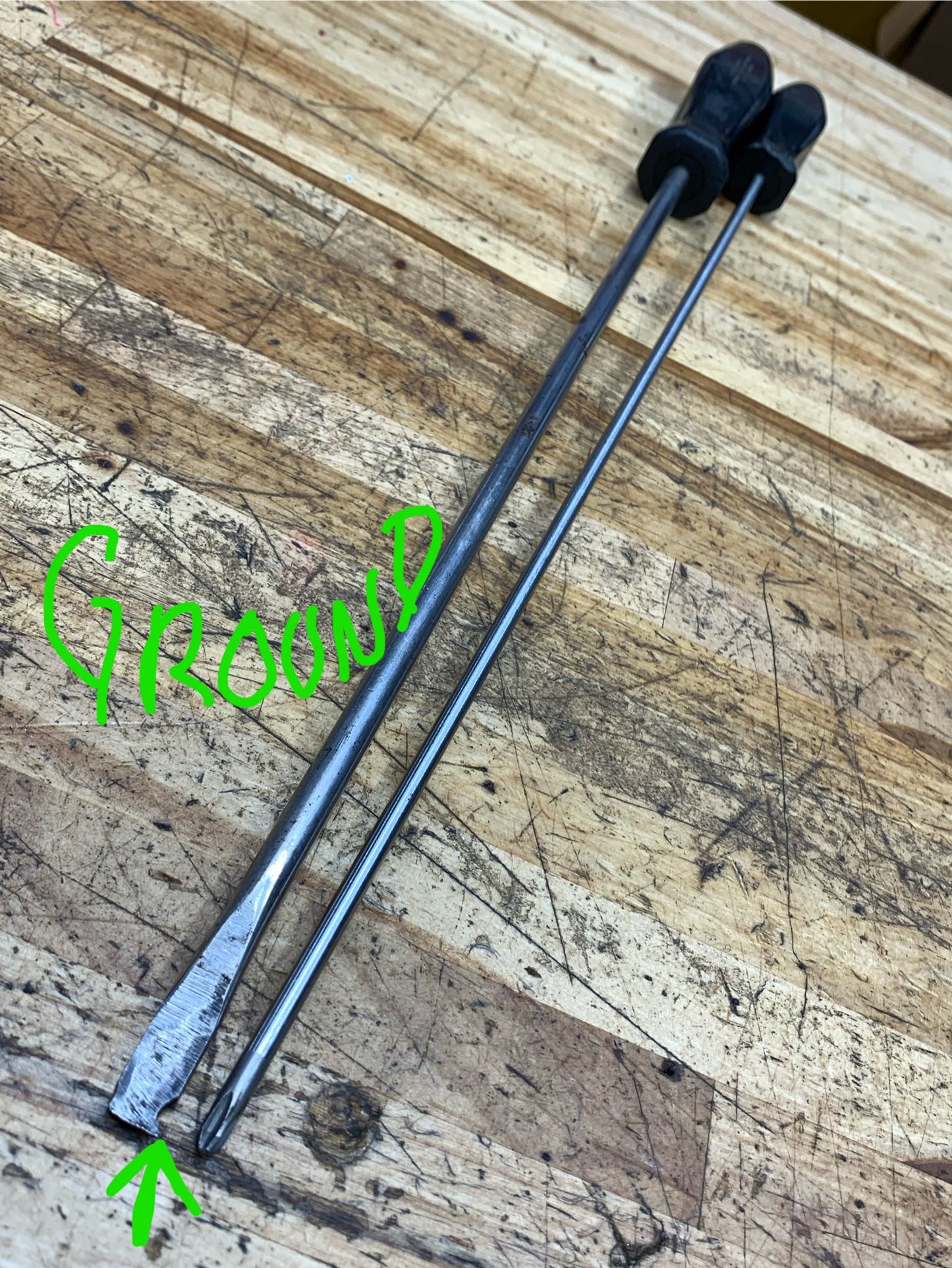 Snap On Long Screwdriver Set 2pc Flathead/Phillips Hard Handle USA