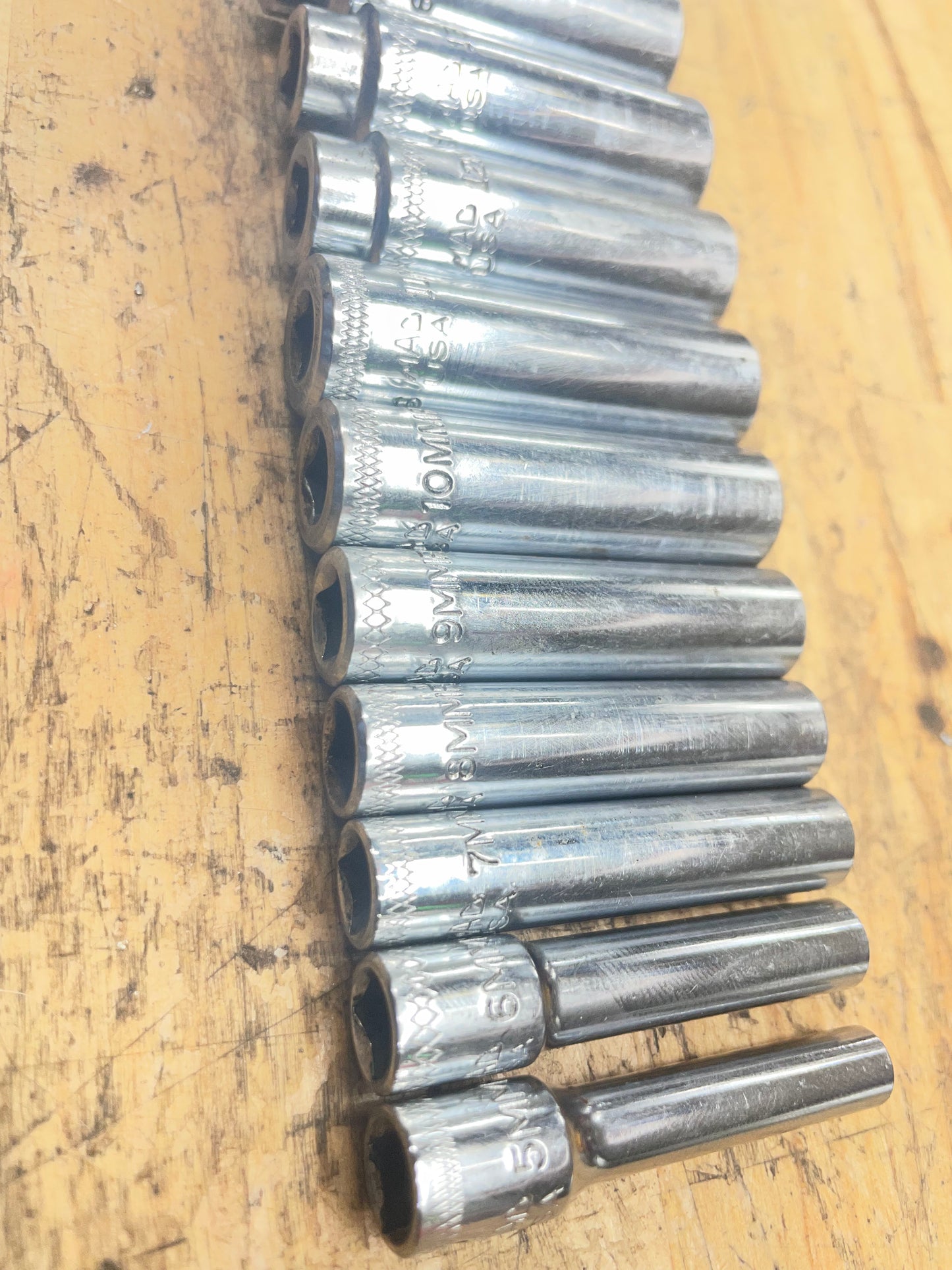 Mac 1/4” Drive Metric Deep Socket Set 5-14mm 10pc USA SMDM102TR