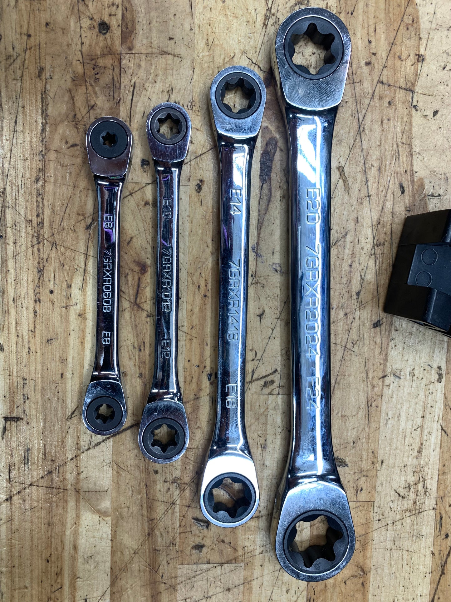 Matco Ratcheting E-Torx Ratcheting Double Box Wrench Set 4pc 7GRXR