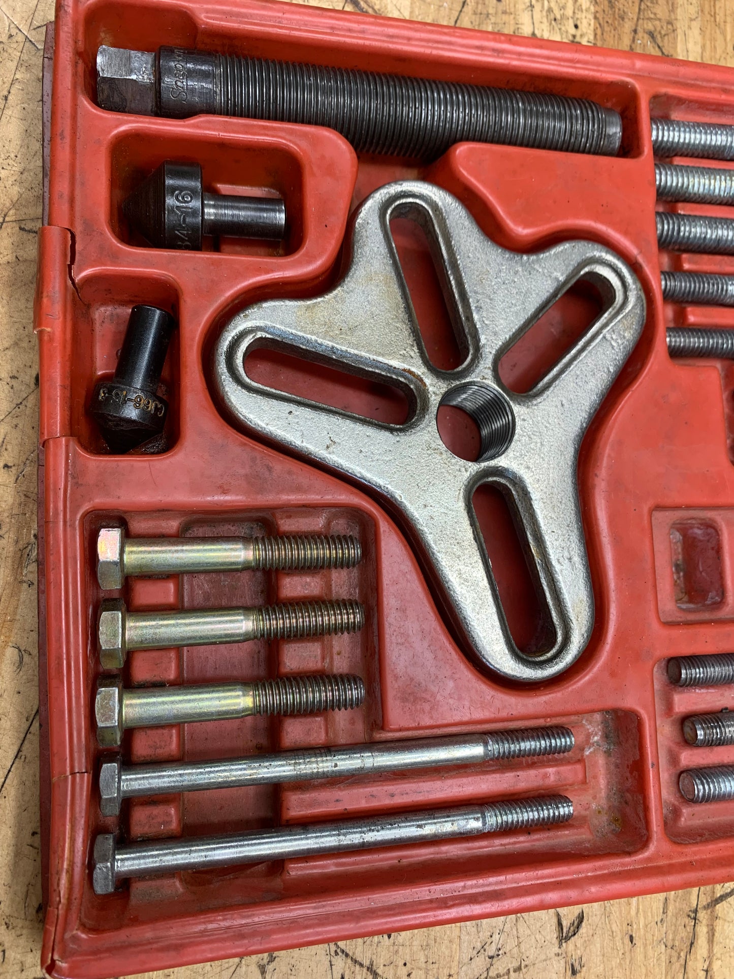 Snap On Bolt Grip Puller Set Tray Vintage USA CJ98