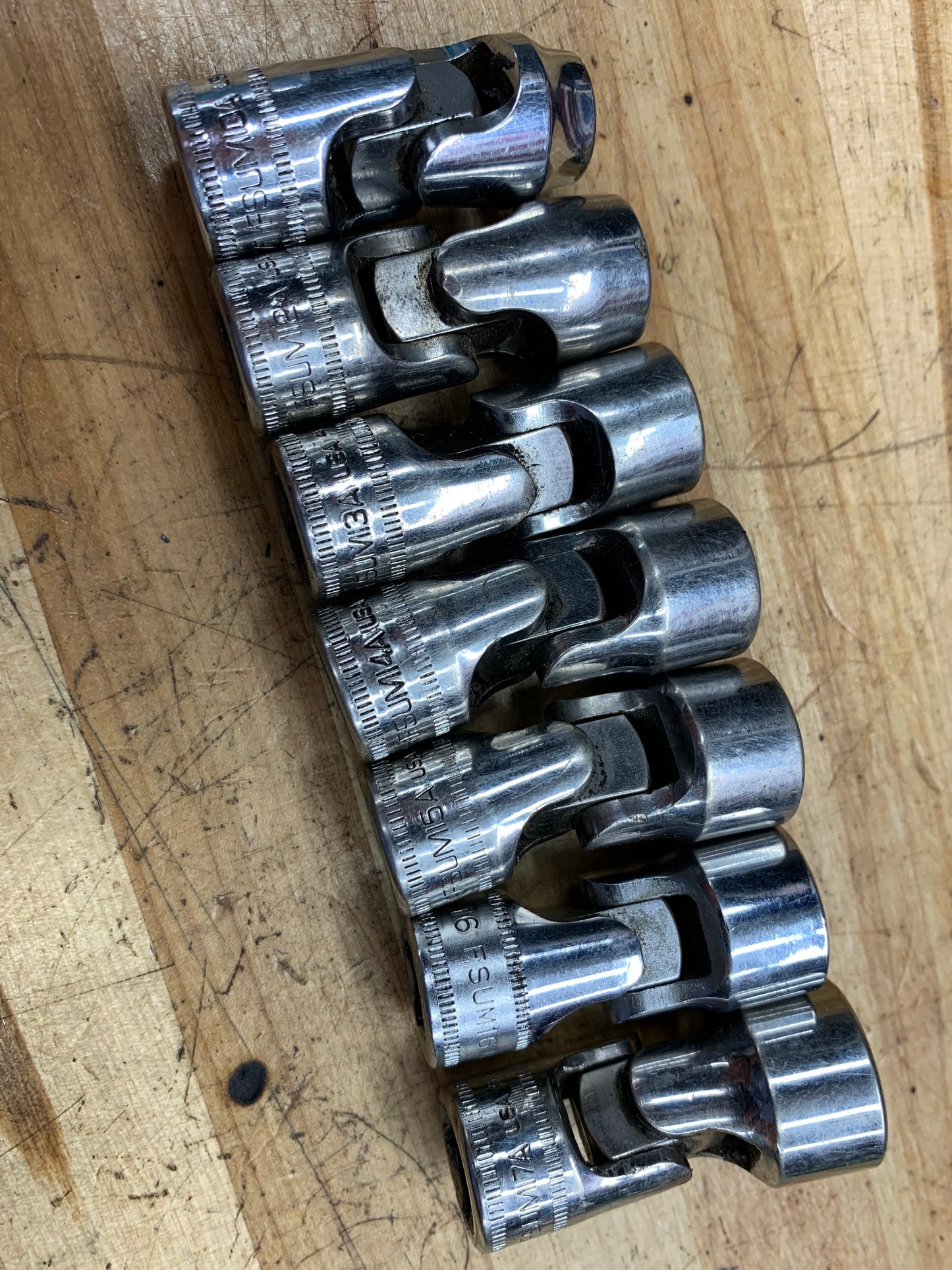 Snap On Metric 3/8” Swivel Universal Socket Set 7pc