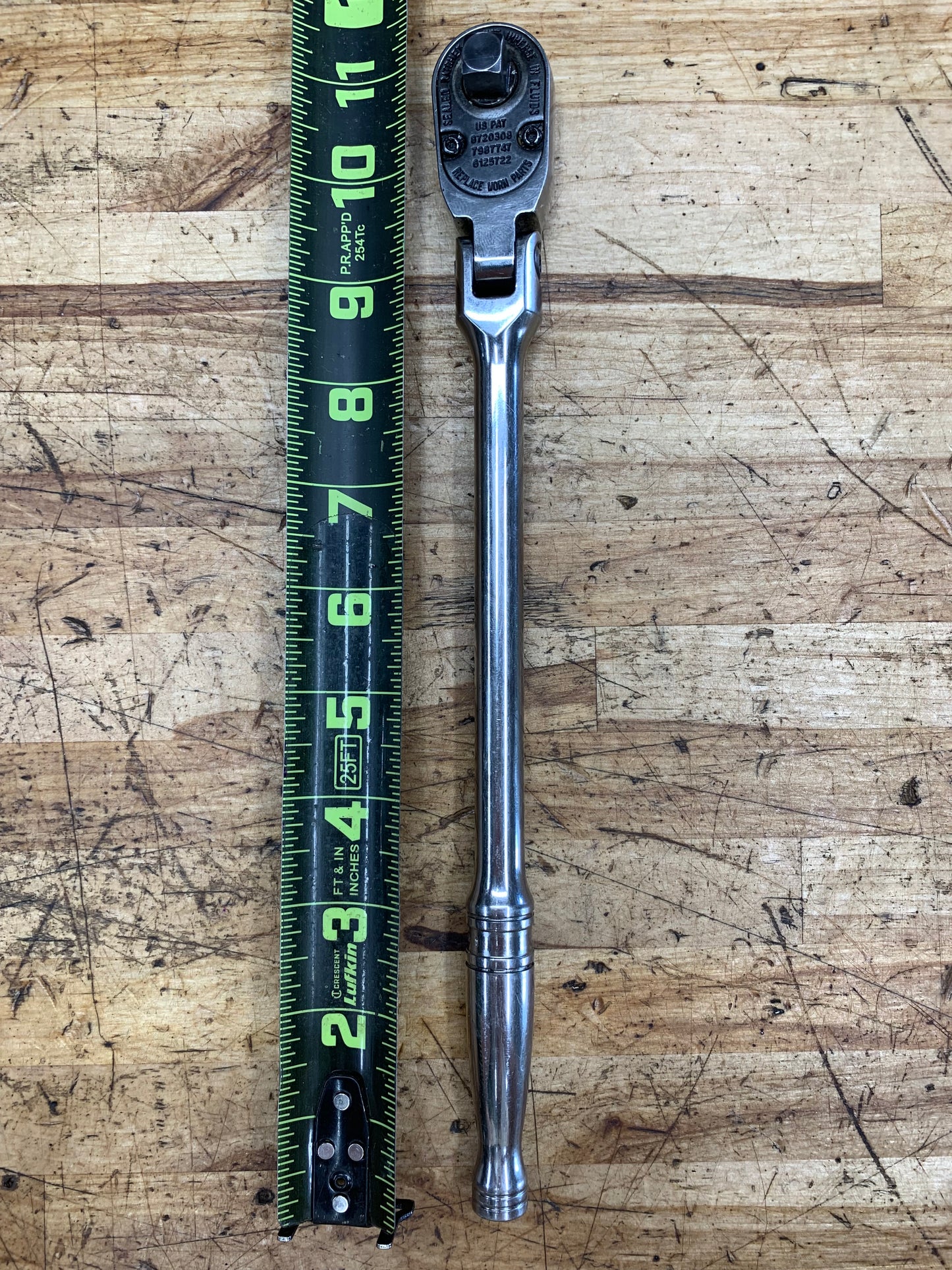 Snap On 3/8" Flex Head Chrome Ratchet USA FLF80A