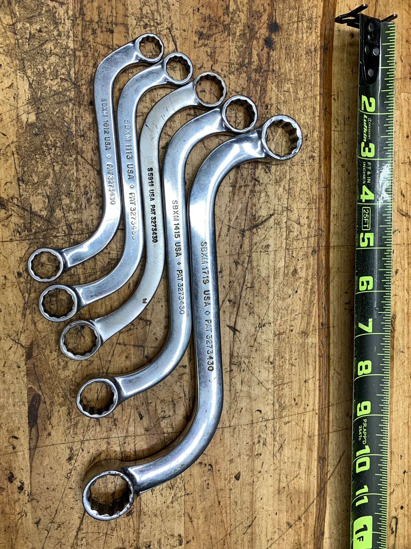 Snap On Metric "S" Shaped Obstruction Wrench Set 5pc. USA