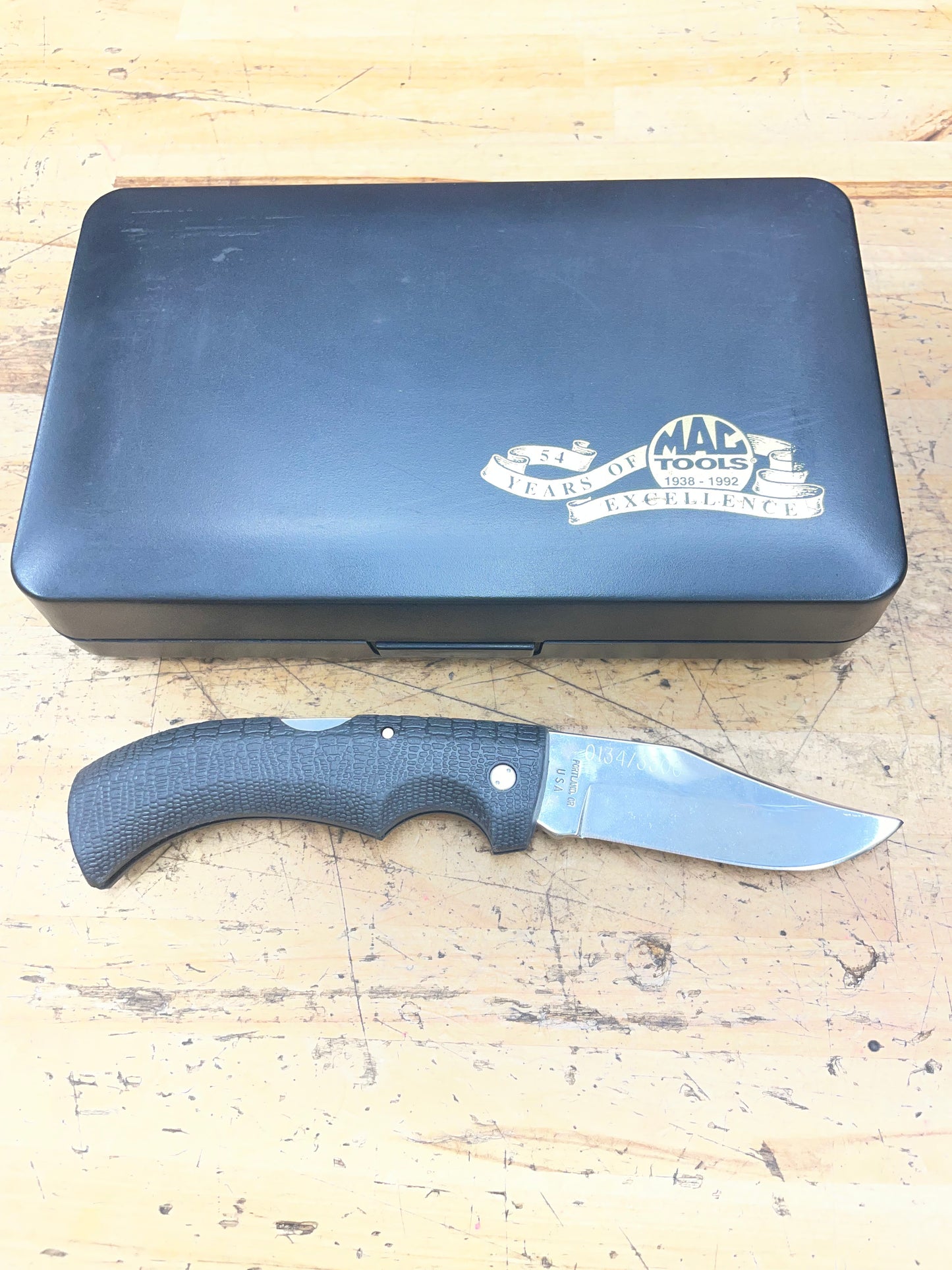 Vintage Gerber Mac Tools 54th Anniversary Commemorative Pocket Knife 1938-1992 Limited Edition #134/3500 w/ Case USA
