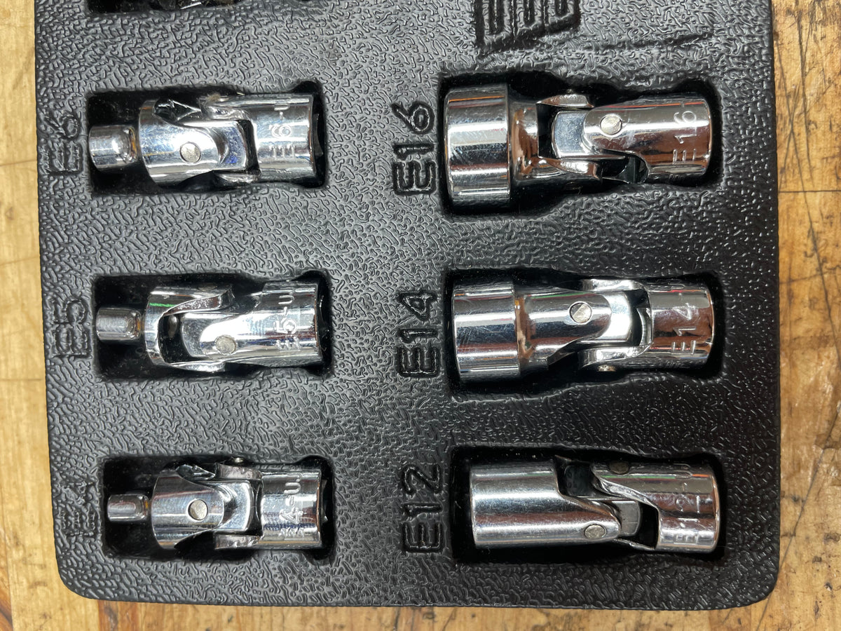 VIM 1/4” E-Torx Swivel Universal Socket Set LIKE NEW E4-E16 UJETS400
