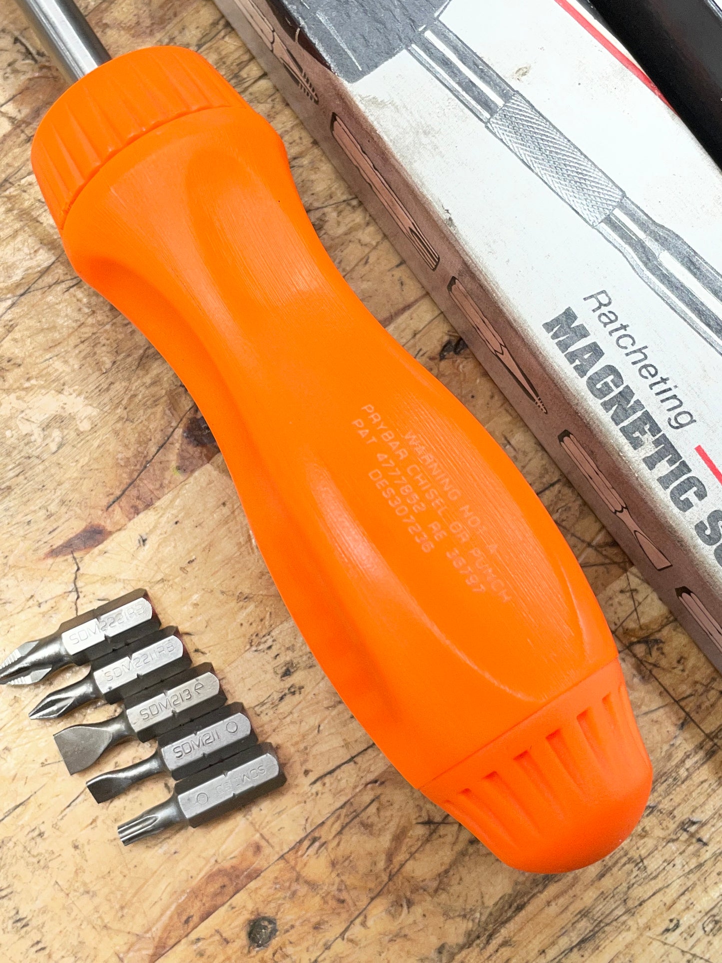 Snap On Ratcheting Screwdriver Orange Hard Handle USA BRAND NEW SSDMR4B