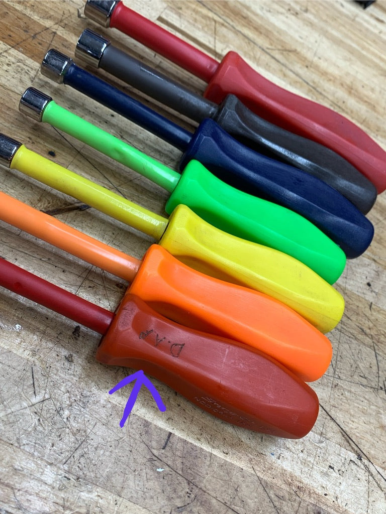 Snap On SAE Nut Driver Set 7pc Set