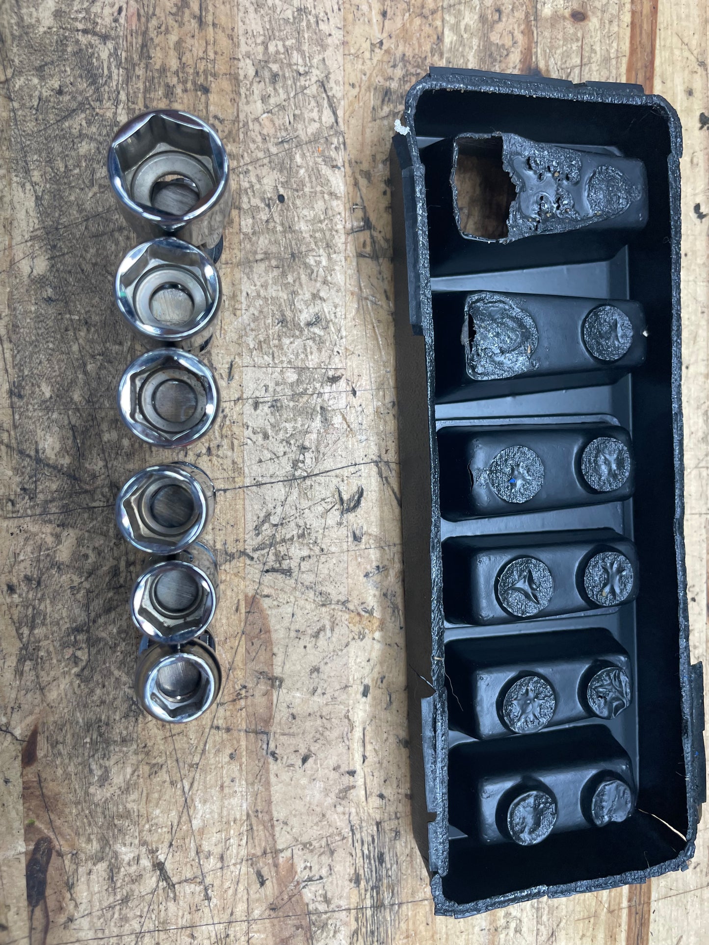 Snap On 3/8” Metric Universal Swivel Chrome Socket Set 6pc USA 206FSUMA