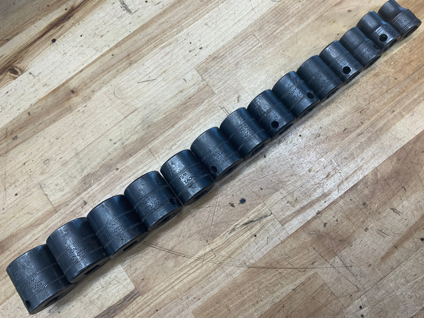 Snap On 3/8" Metric 12 Point Impact Shallow Socket Set 14pc