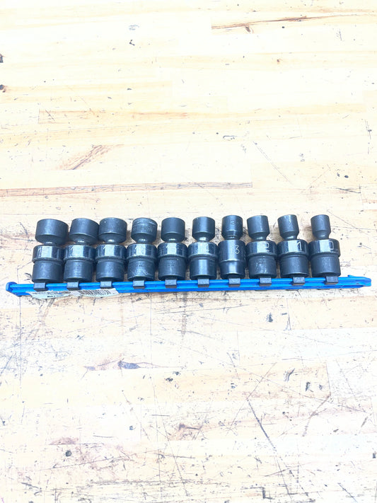 Matco 3/8" Metric Swivel Universal Socket Set 10pc 10-19mm SBUPM106V
