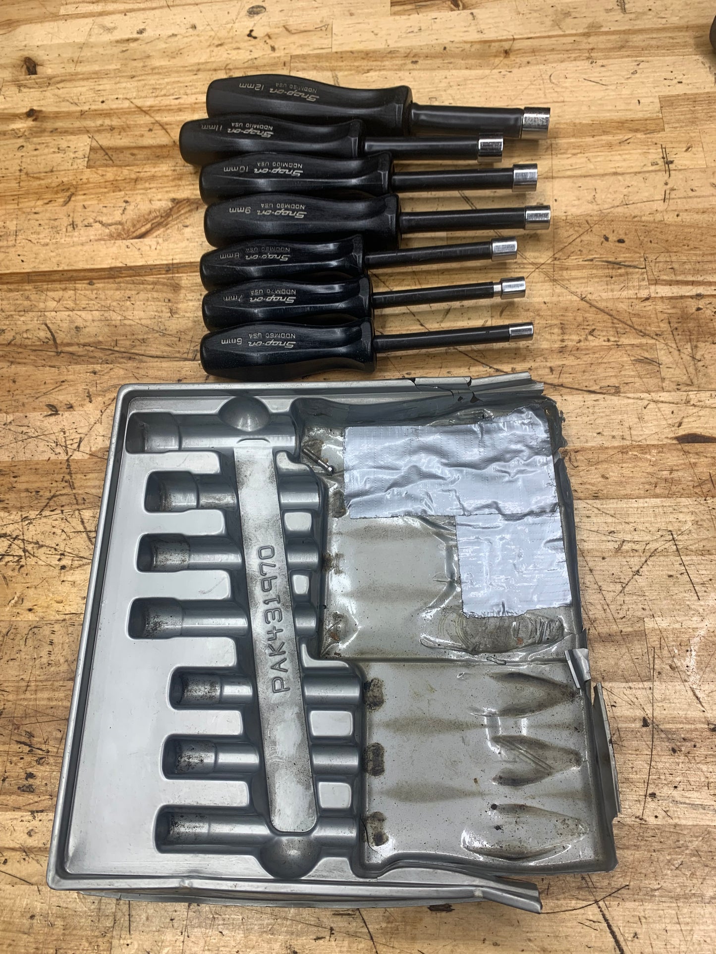 Snap On Metric Nut Driver Set 7pc USA NDDM1070