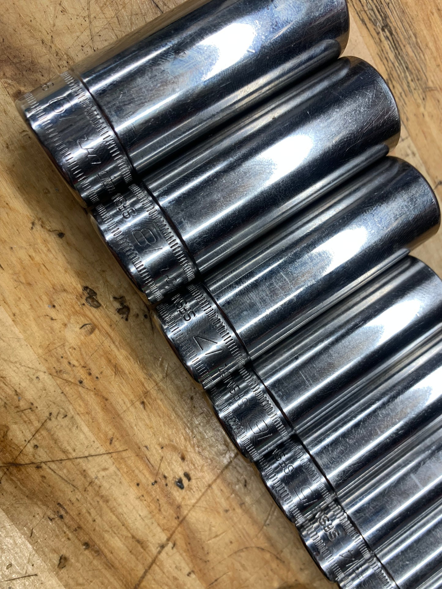 Snap On 3/8” Metric 12pc Deep Socket Set 8-19mm USA 212SFSMY