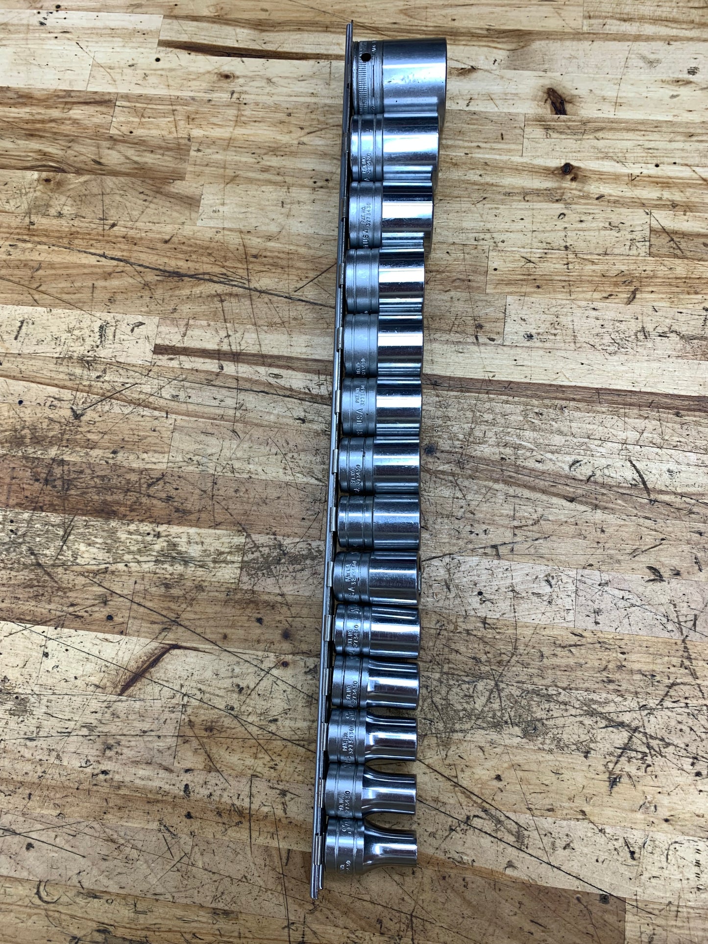 Snap On 1/2” SAE Shallow Socket Set 14pc USA