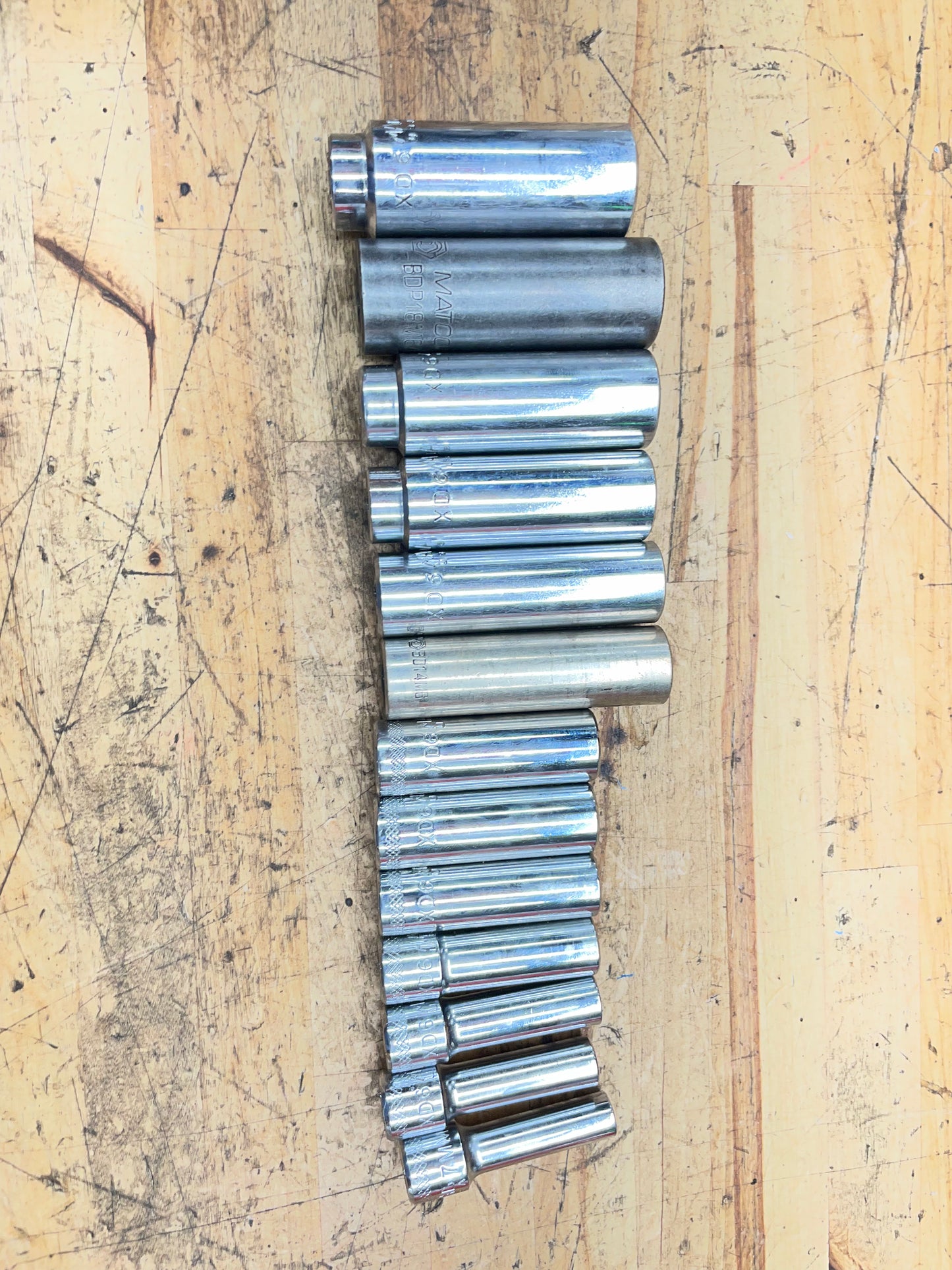 Mac* 3/8” Metric Deep Socket Set 13pc 7-19mm USA