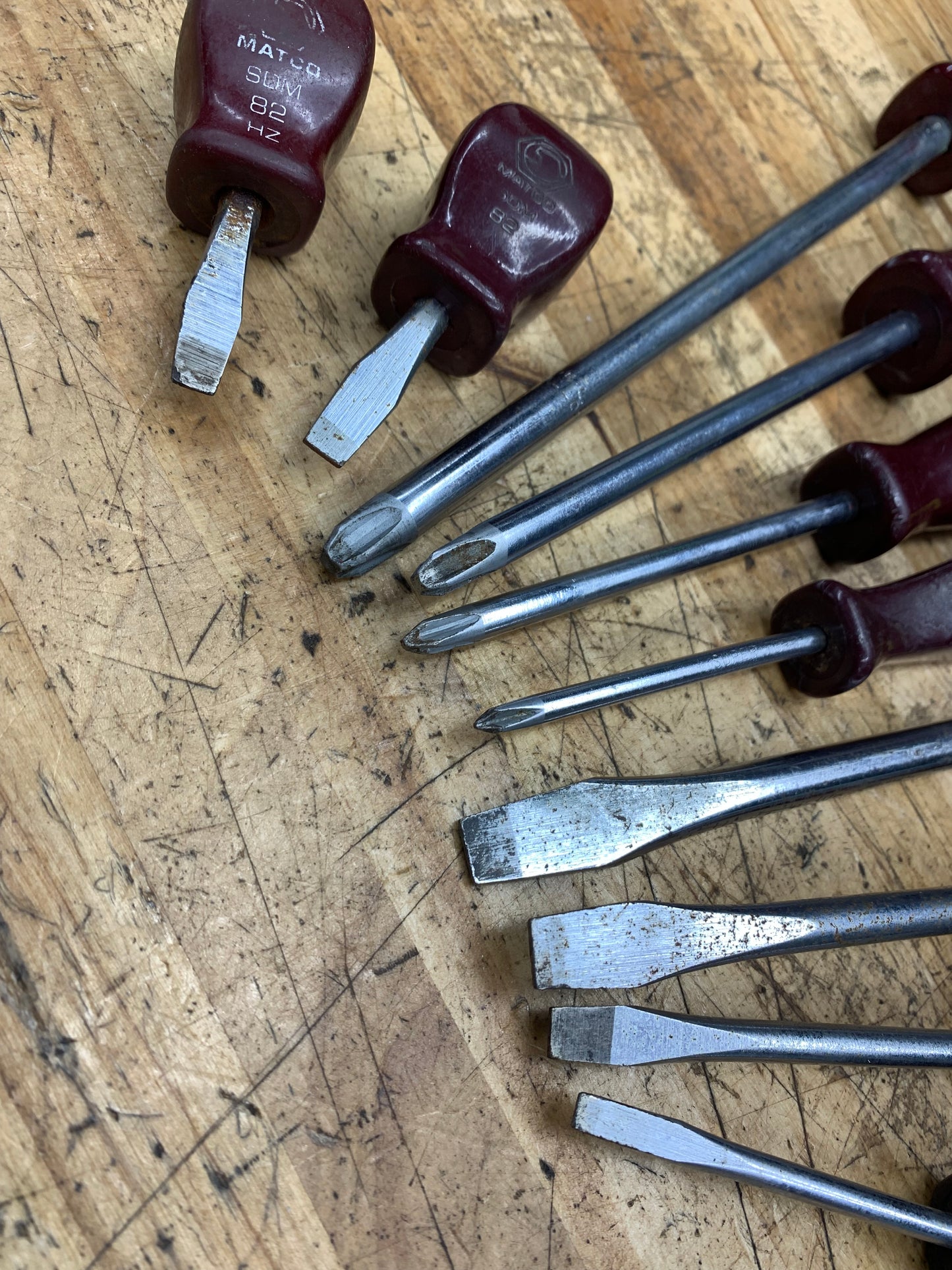 Matco 10pc Screwdriver Tray Set Vintage SDM10