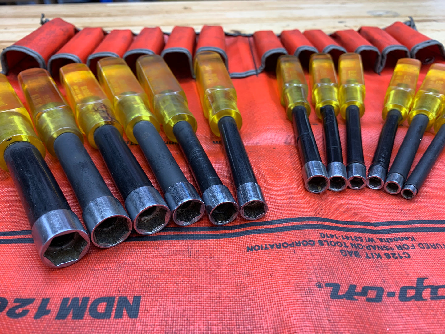 Snap On Vintage Metric Nut Driver Set 12pc USA NDM1200AK