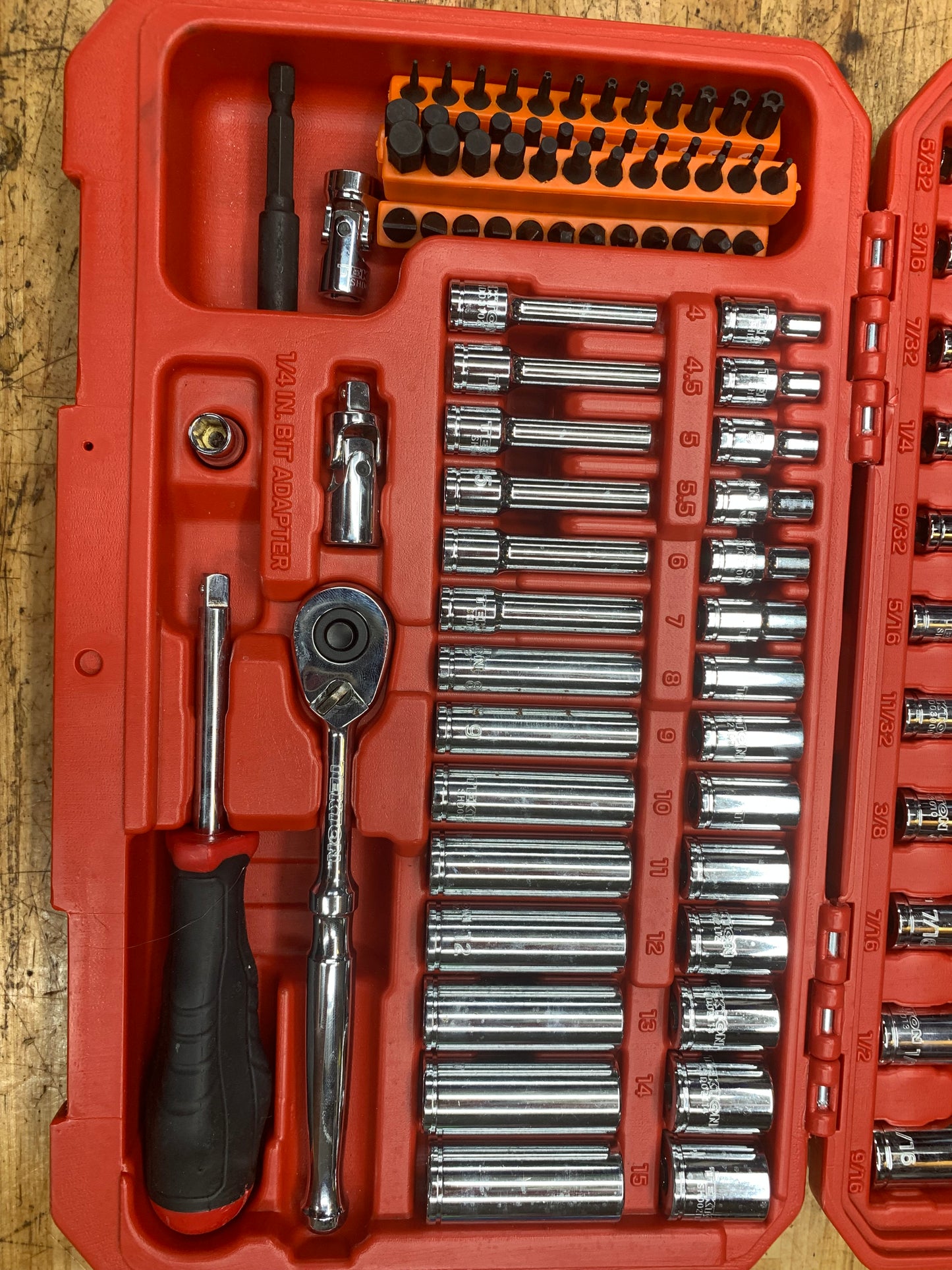 Tekton 1/4" Drive Master Socket and Ratchet Set Case 56pc SKT05303