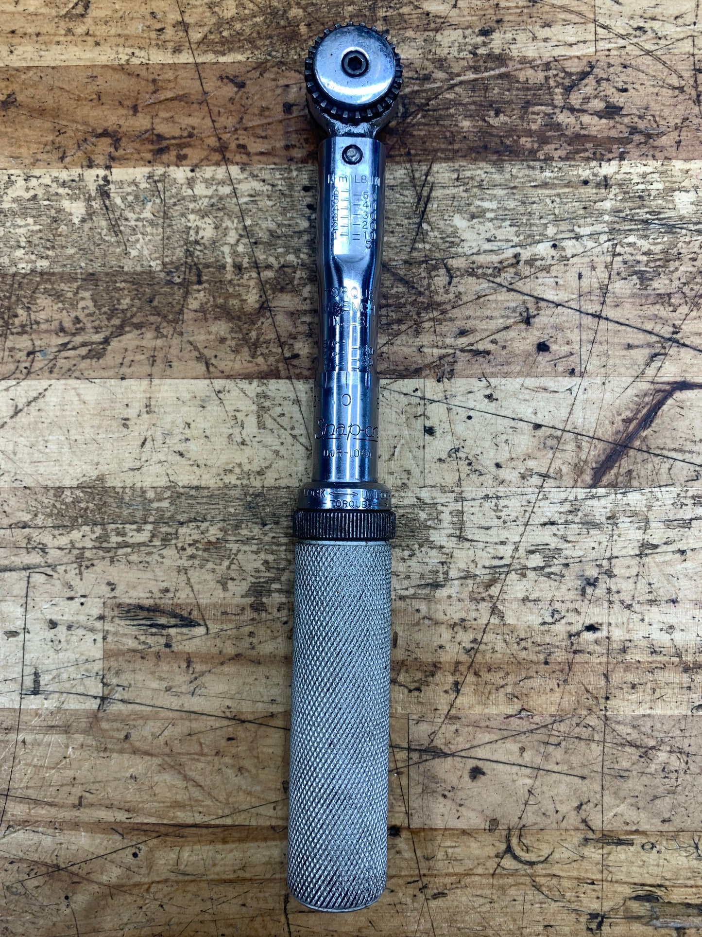 Snap On 1/4" Click Style Micrometer Torque Wrench 5-50 In. Lb. QJR-104A