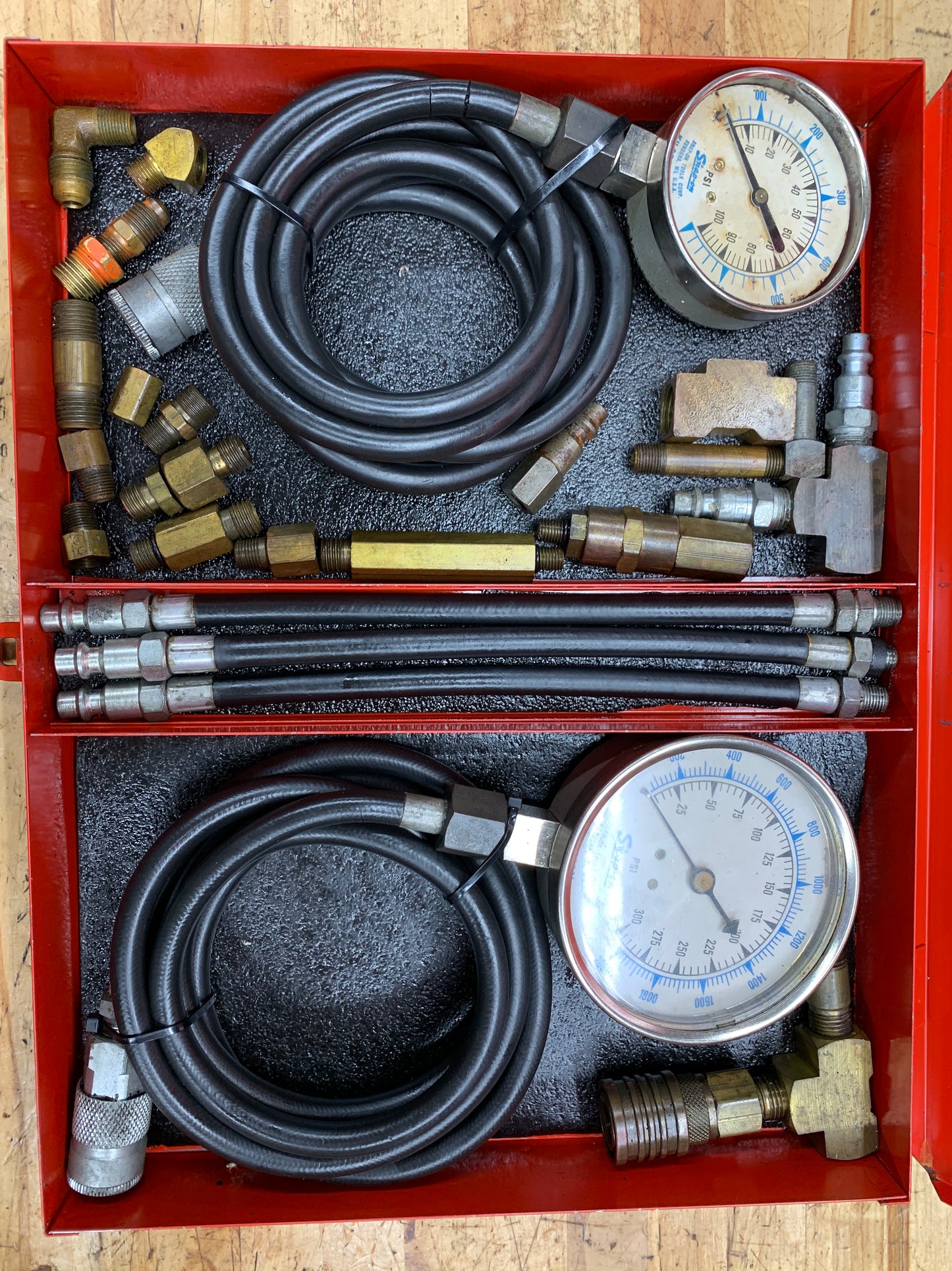 Snap On Transmission Pressure  Gauge Test Kit VINTAGE USA KRA141