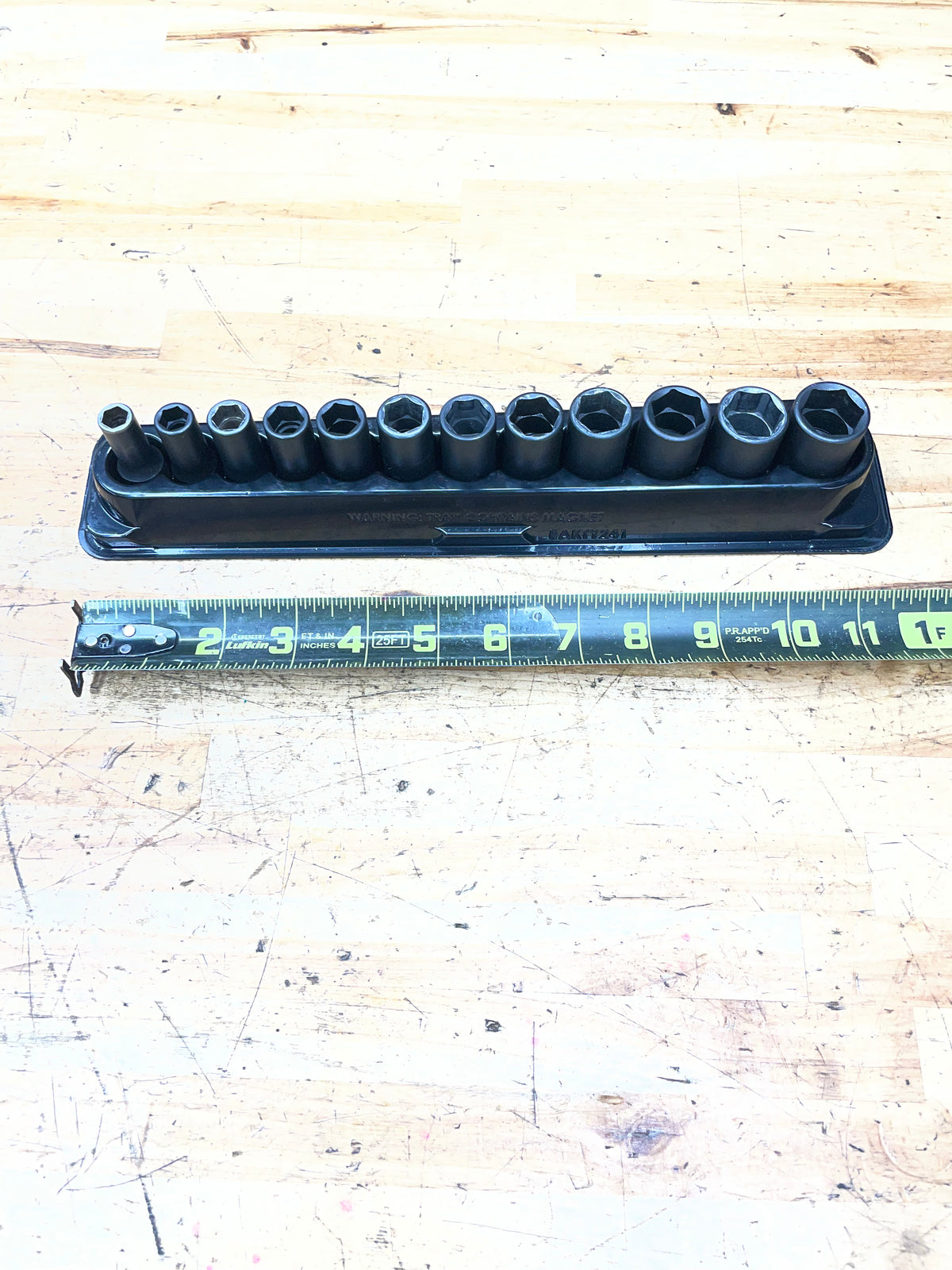 Snap On 3/8” Metric Semi Deep Impact Socket Set 12pc 8-19mm USA 212IMFMSYA