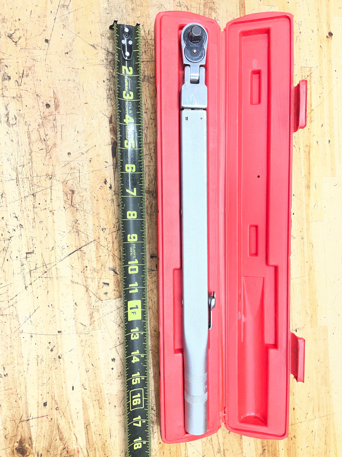 Snap On 1/2” Torque Wrench 20-100 ft lb. Click Style USA TQR100A