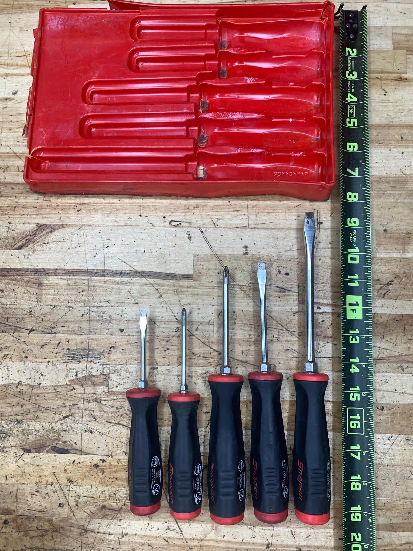 Snap On Screwdriver Set 5pc Phillips/Flathead Vintage Soft Grip USA SGD50BG