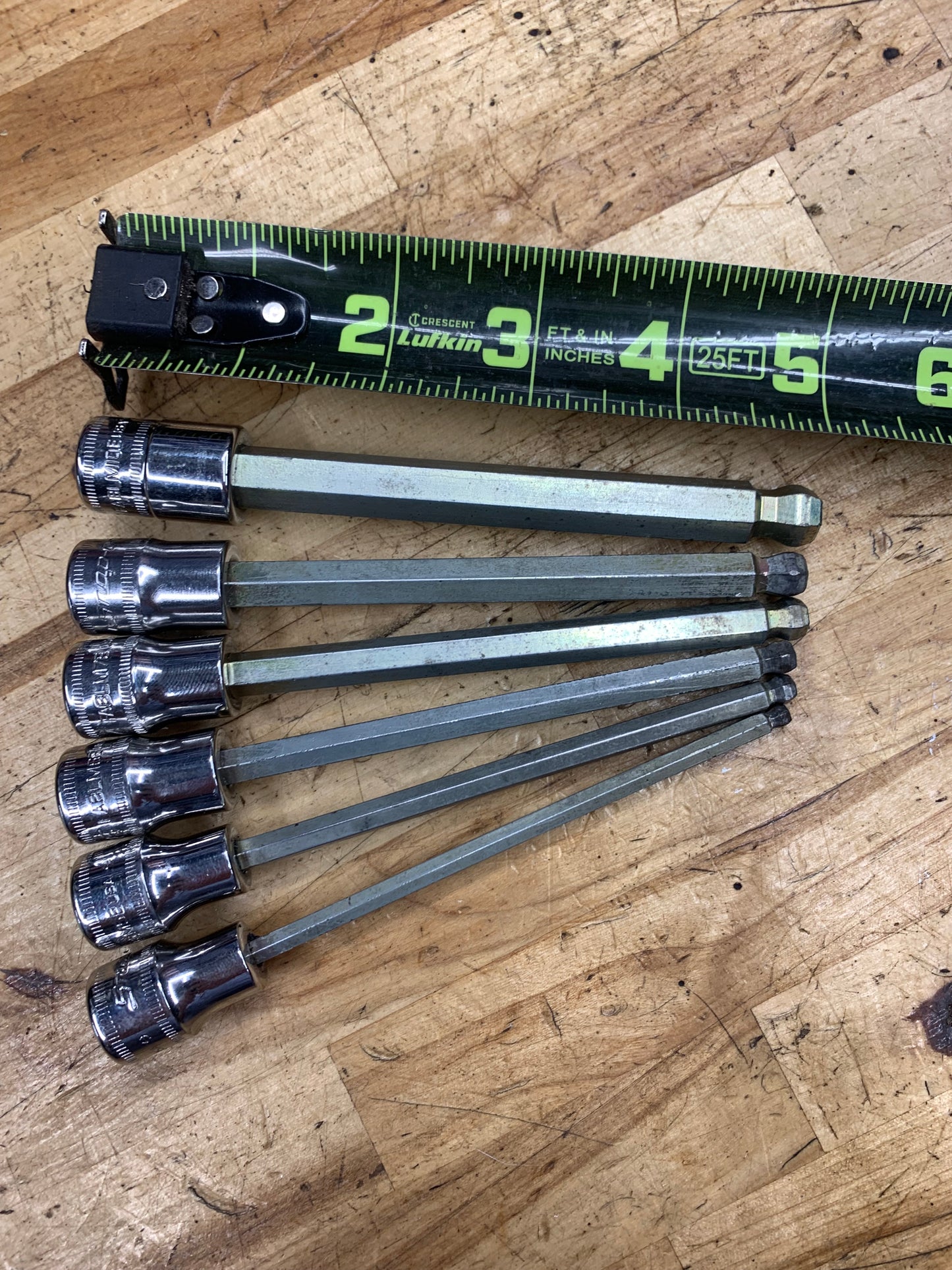 Snap On Metric Long Hex Ball End 3/8” Socket Set 6pc. USA