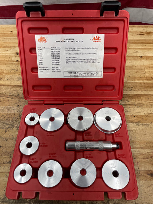 Mac Bearing Race and Seal Driver Set BRD129MA