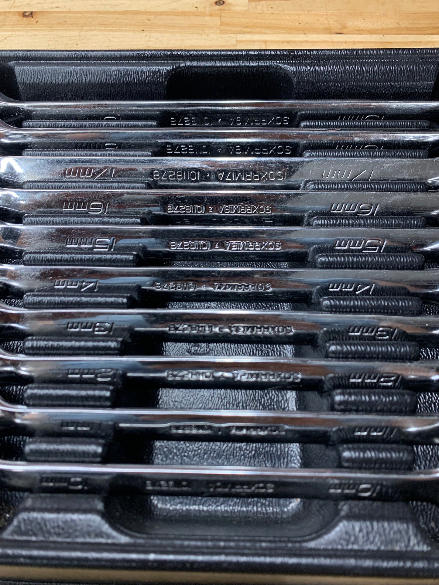 Snap On Metric Ratcheting Combo Wrench 10-19mm Set USA SOXRRM710A