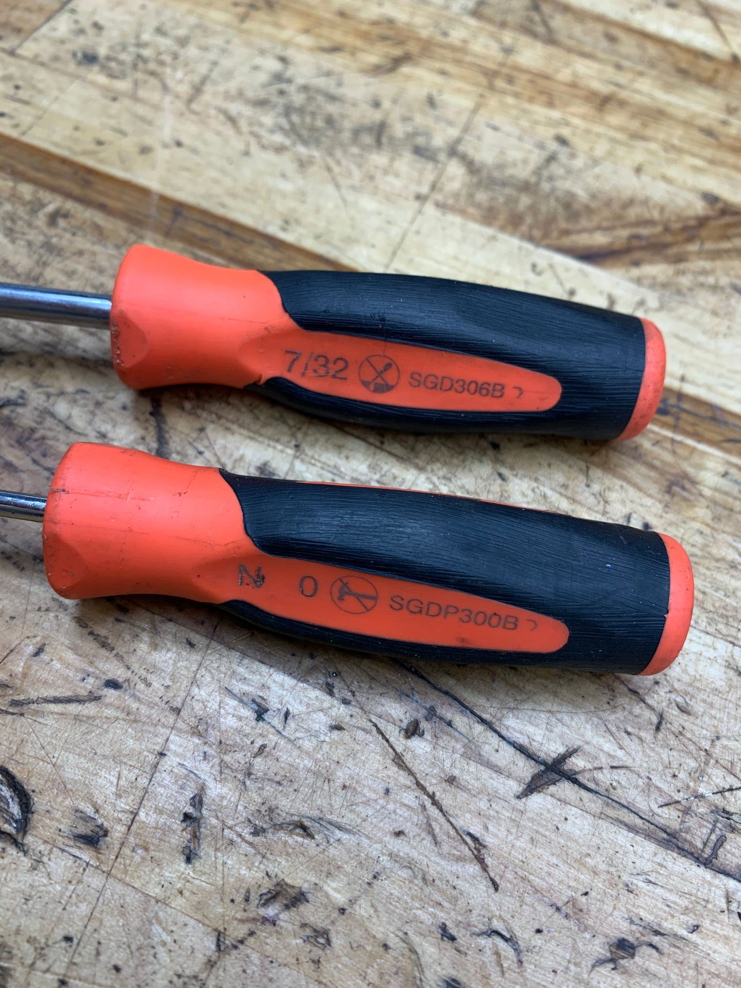 Snap On Mini Instinct Screwdriver Pair No.0 Phillips and 7/32" Flathead USA
