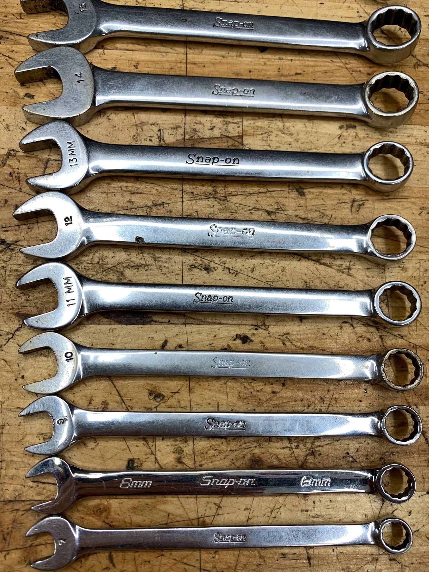 Snap On Metric Short Pattern Wrench Set 13pc 7-19mm USA