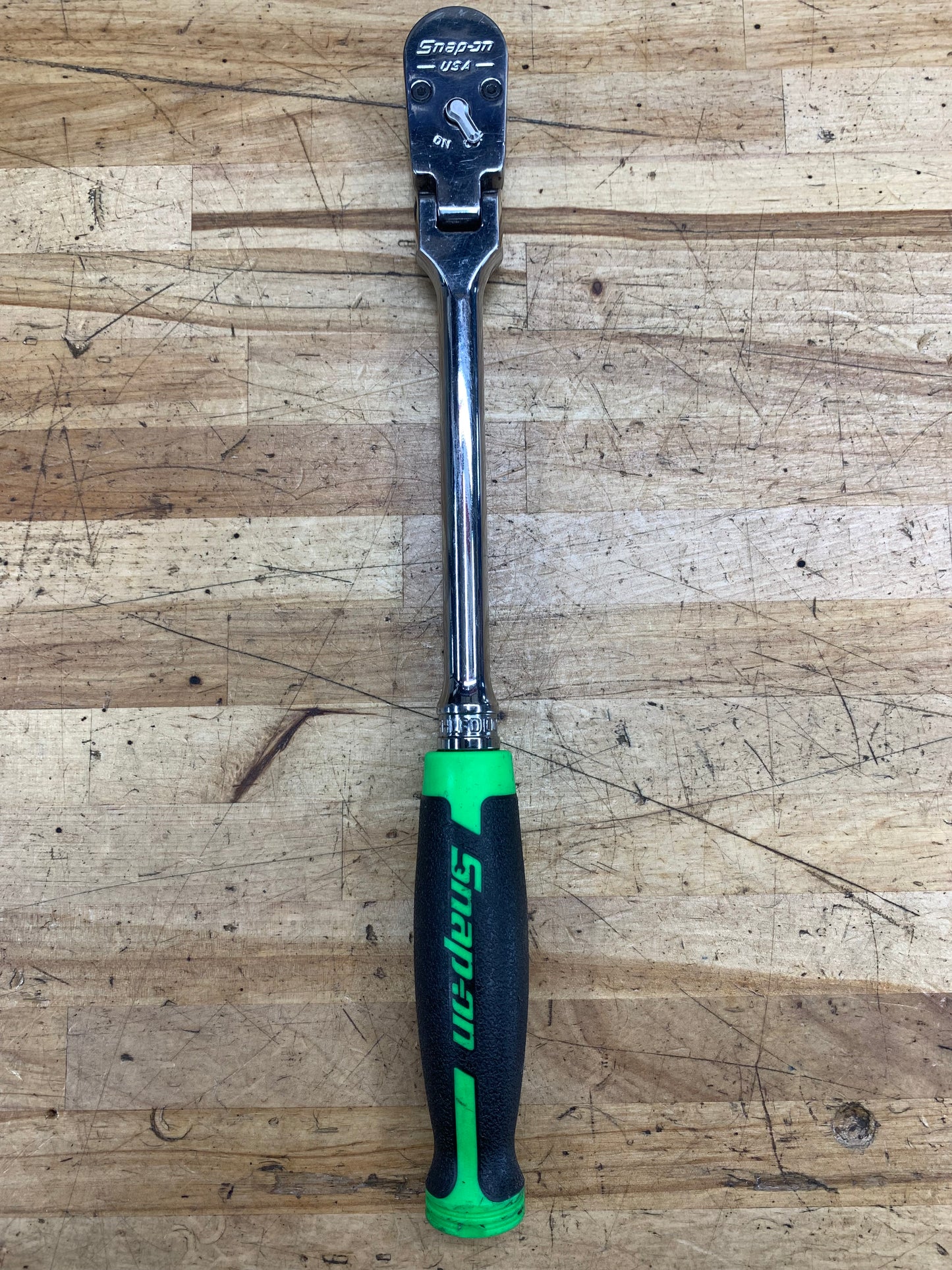 Snap On 3/8" Flex Head Ratchet Green FHLFD100