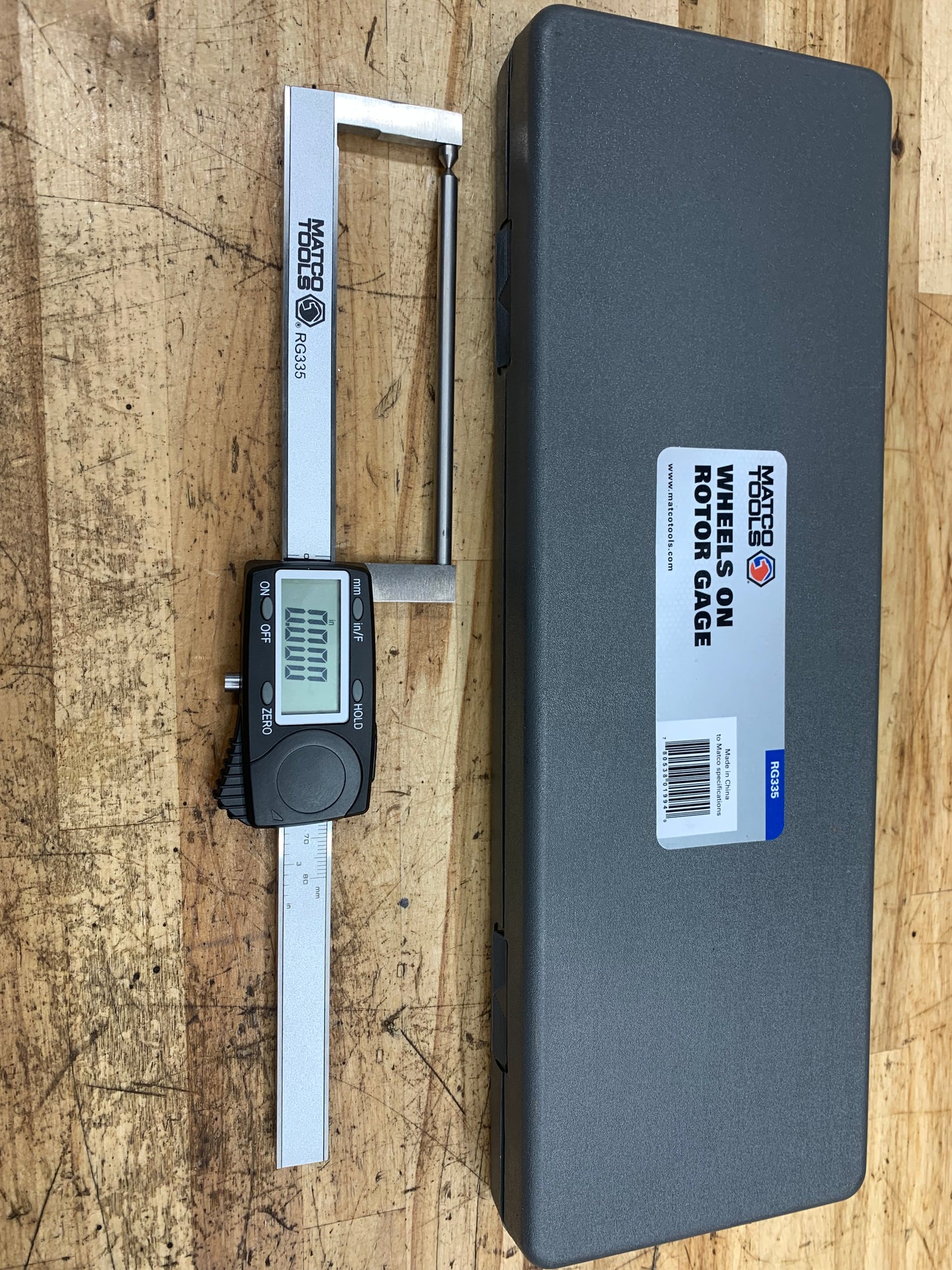 Matco Wheels On Rotor Thickness Gage RG335