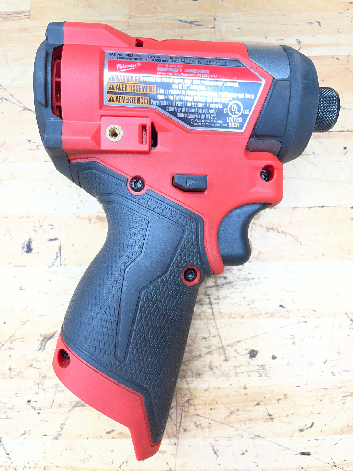 Milwaukee M12 Impact Driver 1/4” Internal Hex 3453-20