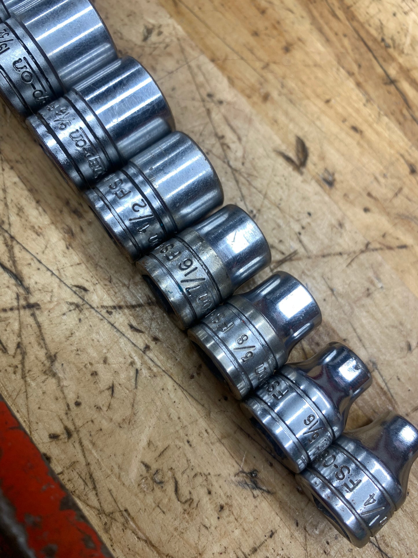 Snap On 3/8" SAE Vintage Shallow Socket Set 12pc USA KTA-232A